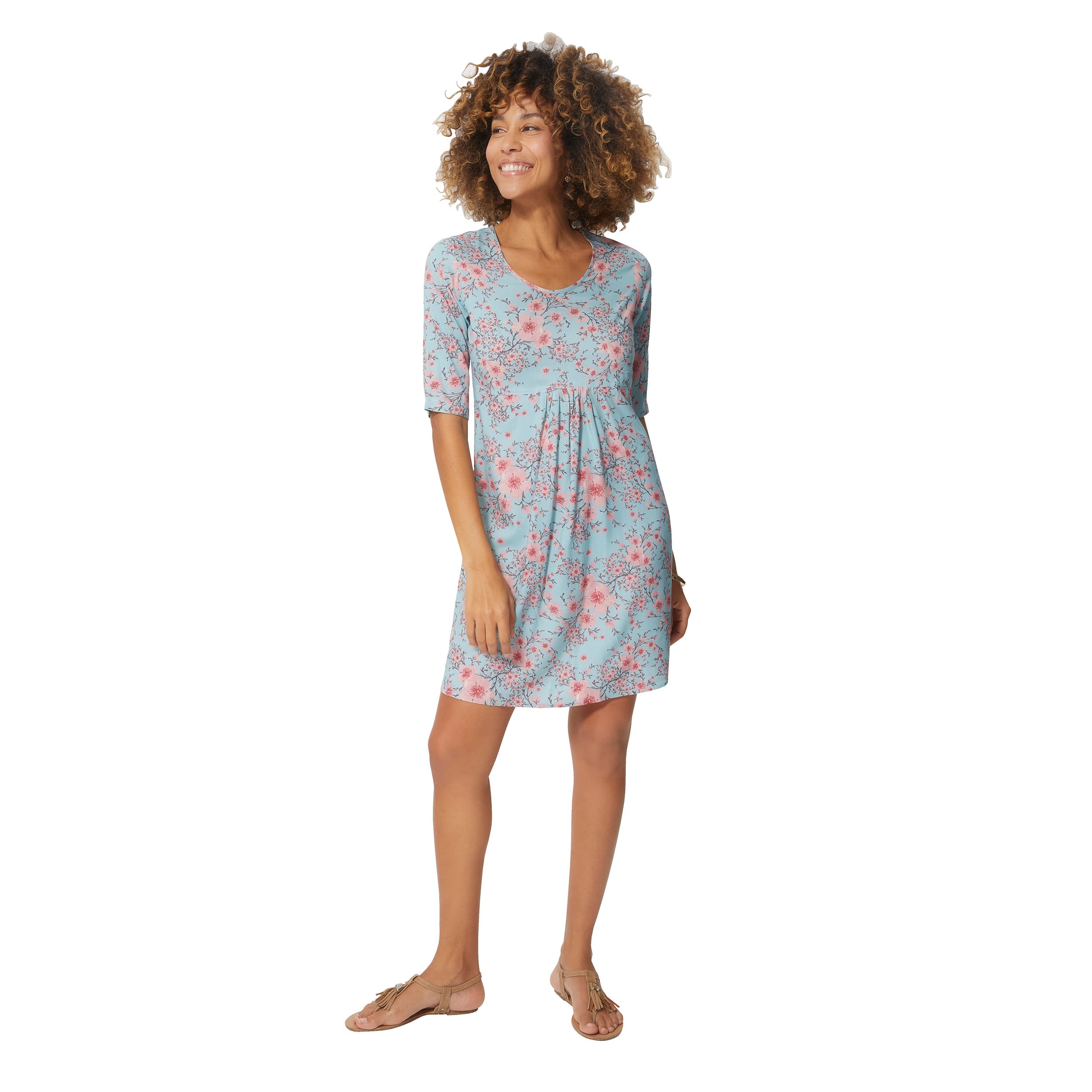 Robe été courte manches 3/4 Denisa - 100% viscose - Akoustik Online