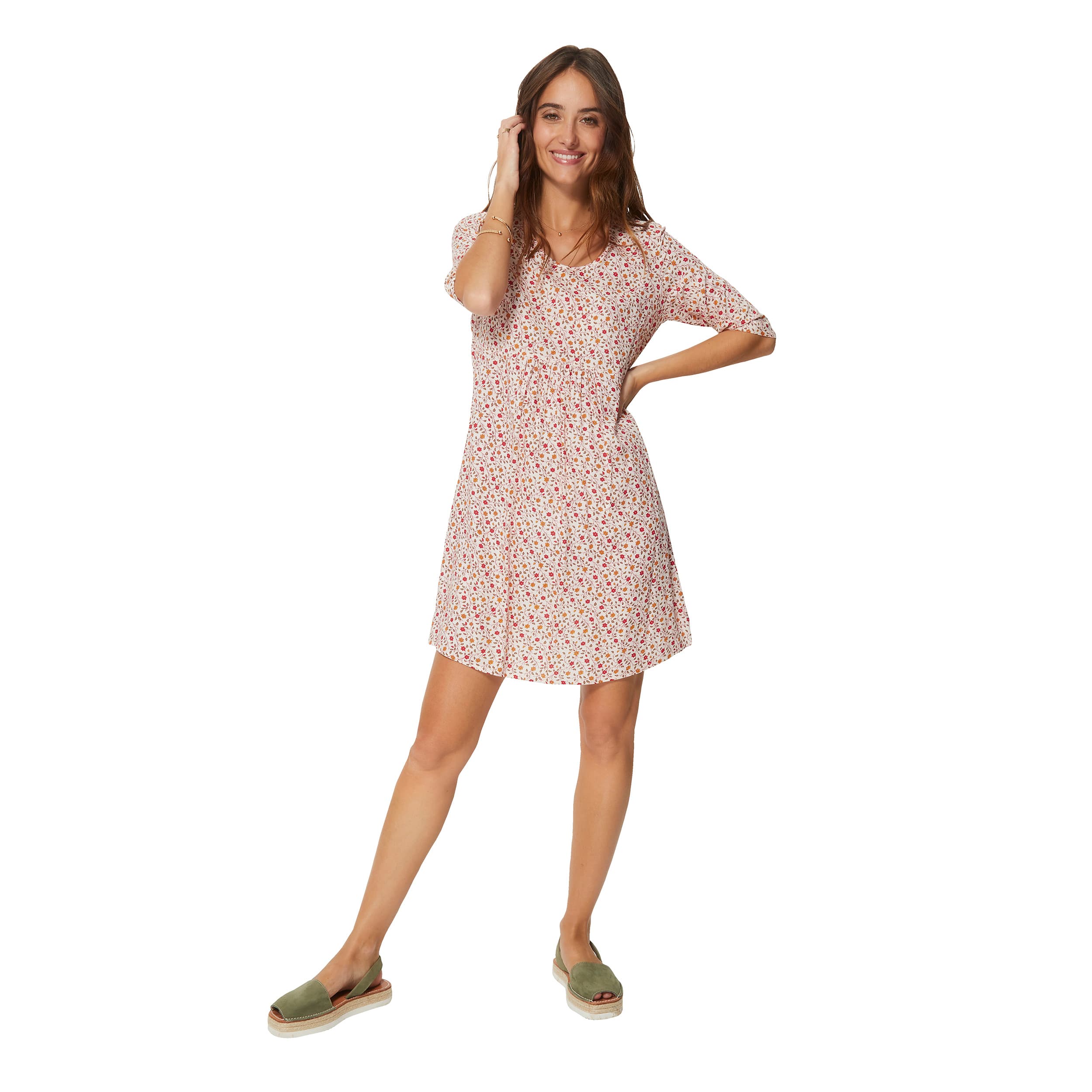 Robe été courte manches 3/4 Hai - 100% viscose - Akoustik Online
