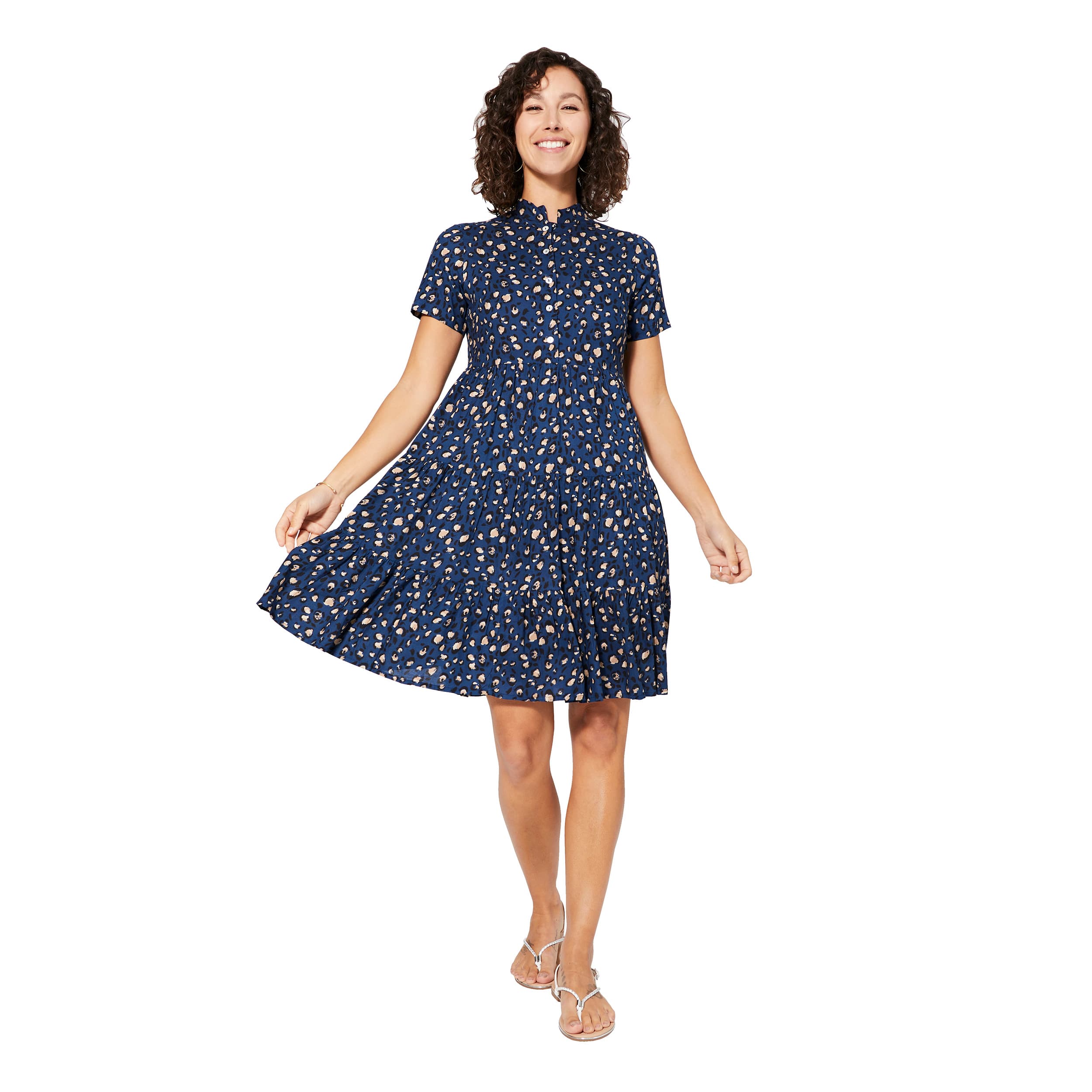 Robe été courte manches courtes Byron - 100% viscose - Akoustik Online
