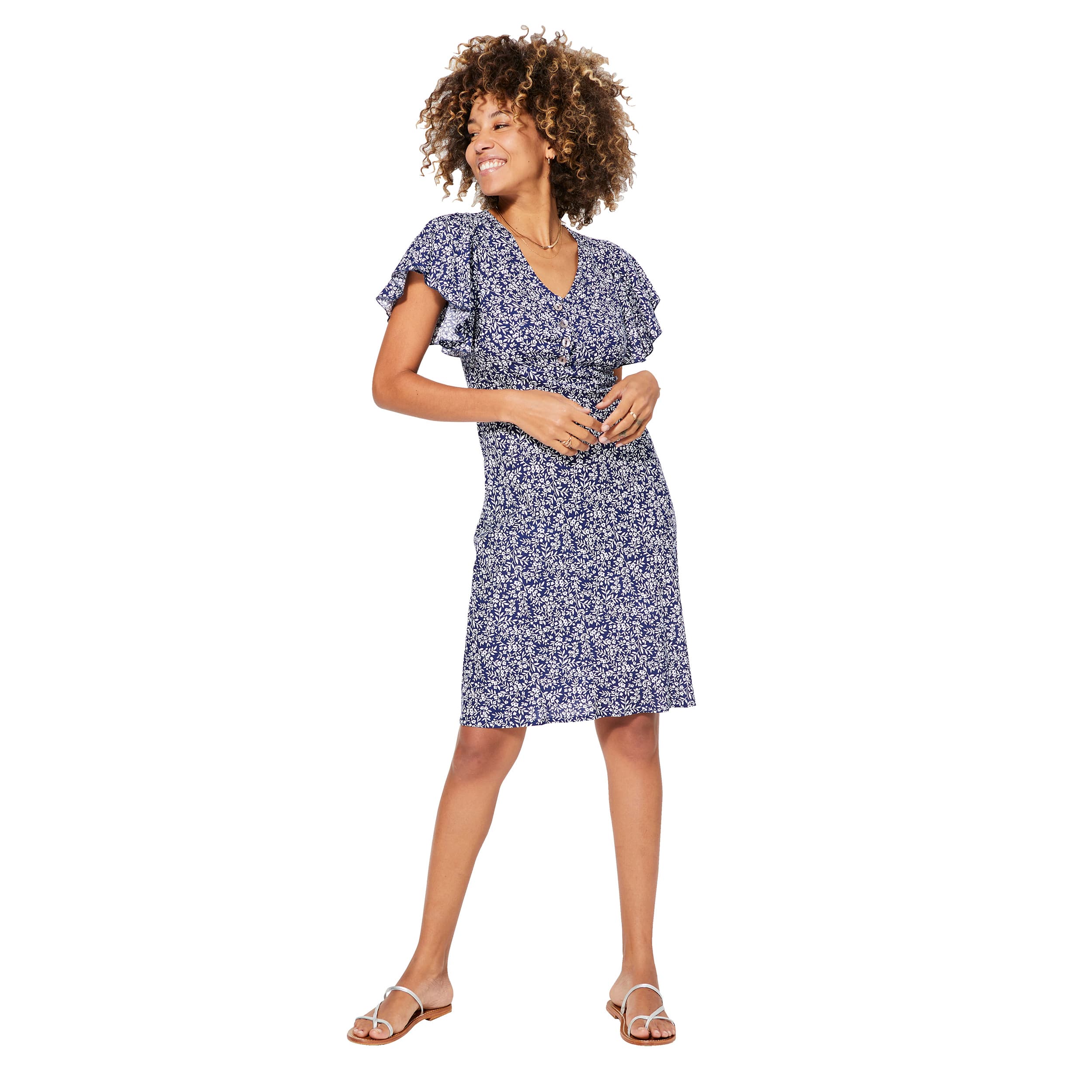 Robe été courte manches courtes Saku - 100% viscose - Akoustik Online