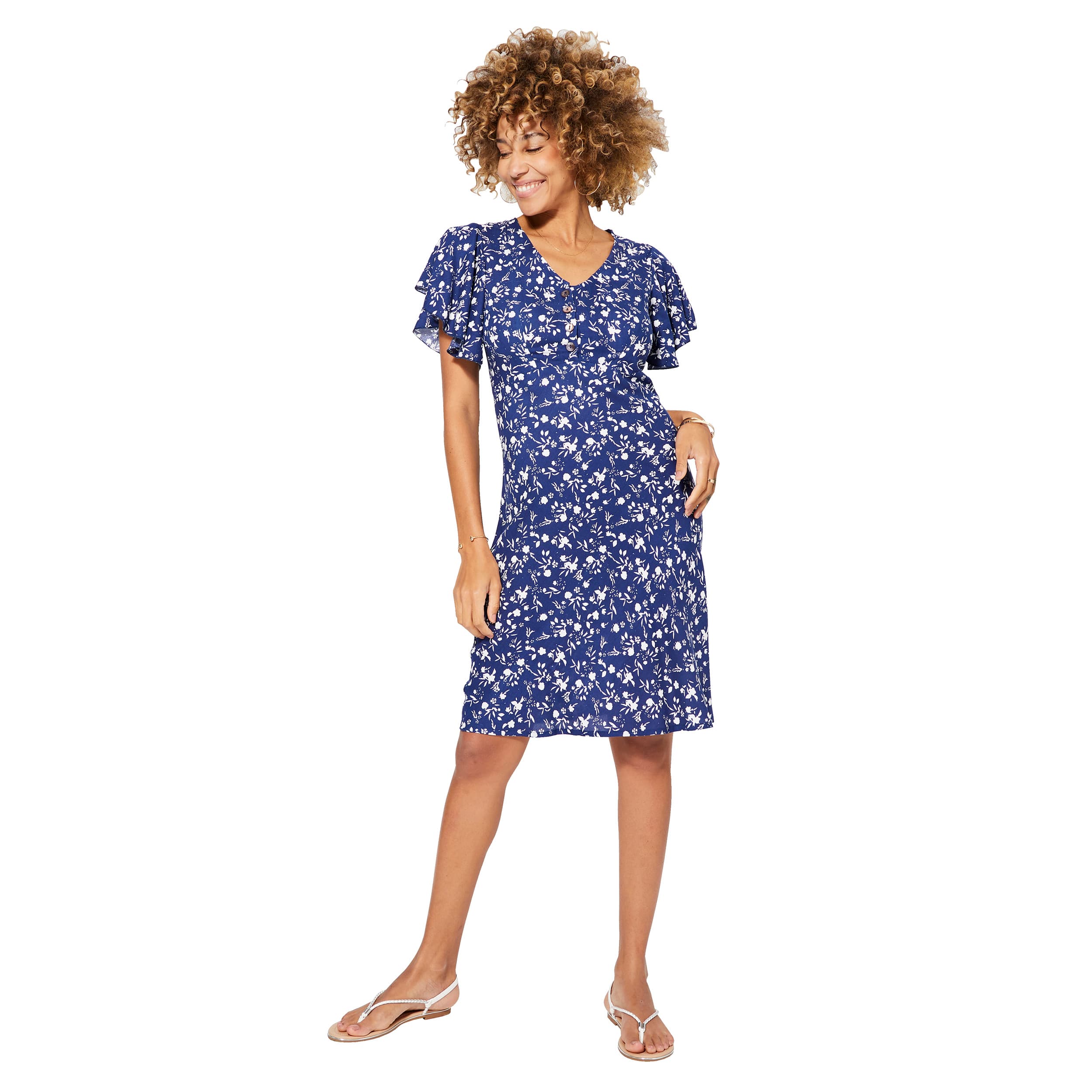 Robe été courte manches courtes Thyra - 100% viscose - Akoustik Online