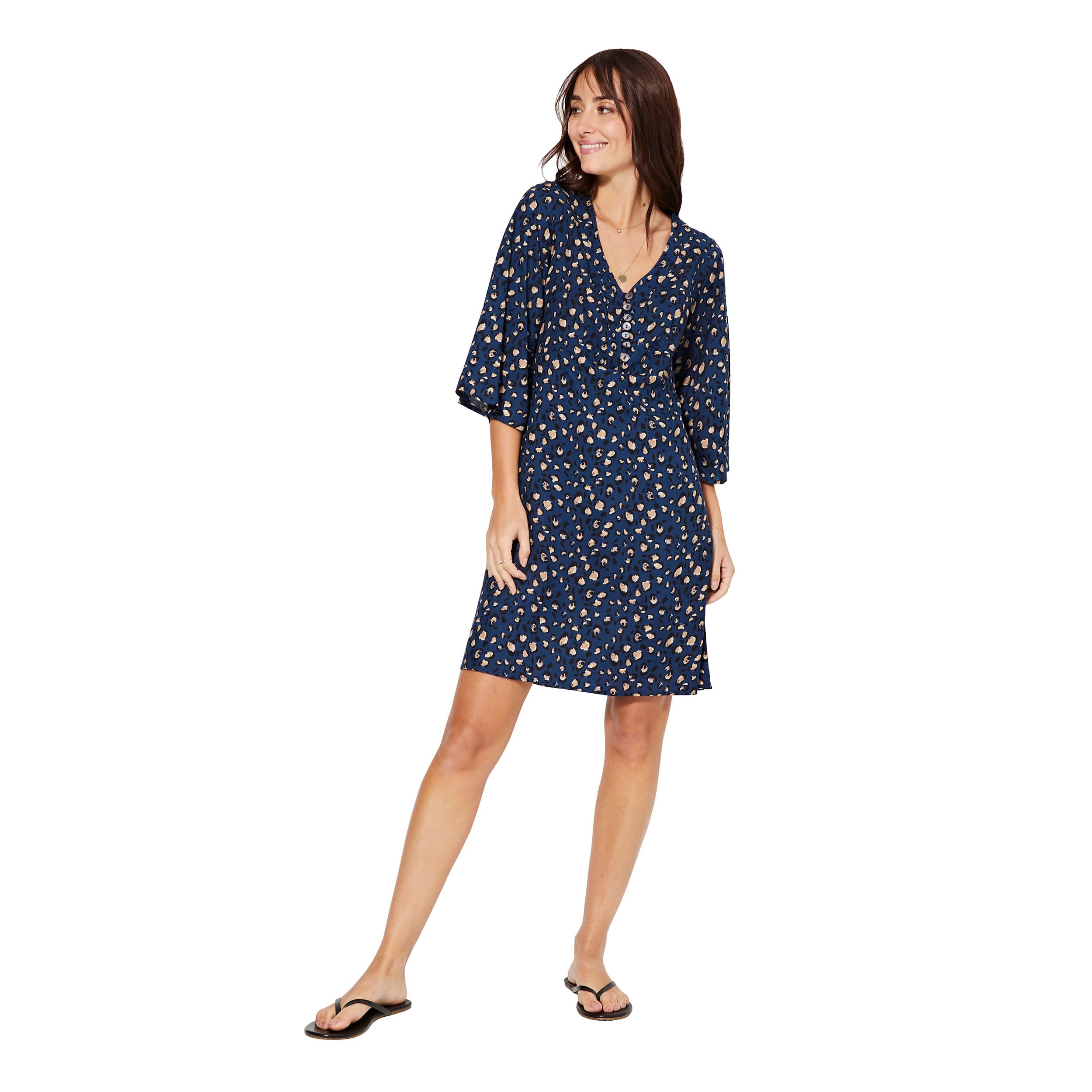 Robe été courte manches 3/4 Cadoc - 100% viscose - Akoustik Online