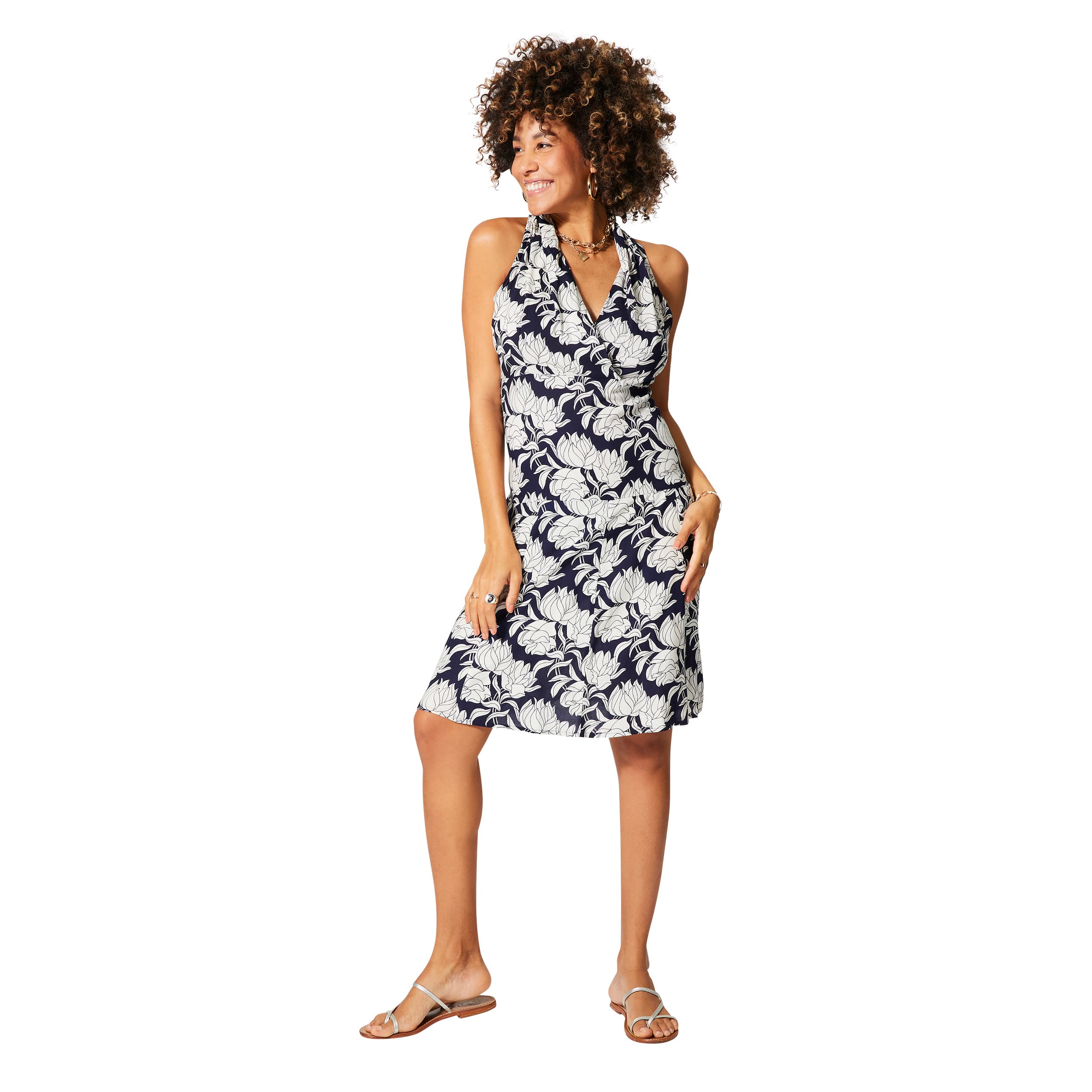 Robe été courte sans manches Isibéal - 100% viscose - Akoustik Online