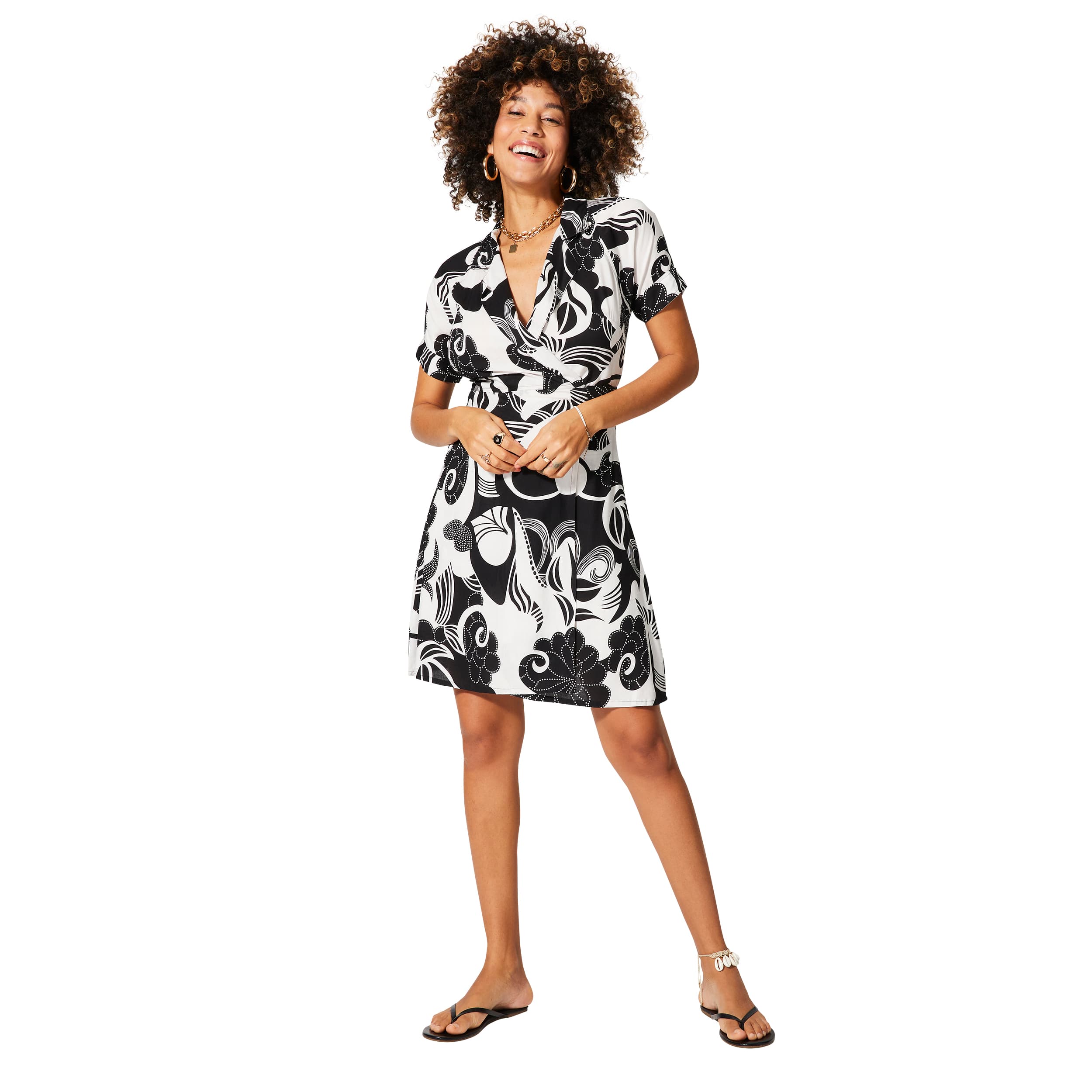 Robe été courte manches courtes Lance - 100% viscose - Akoustik Online