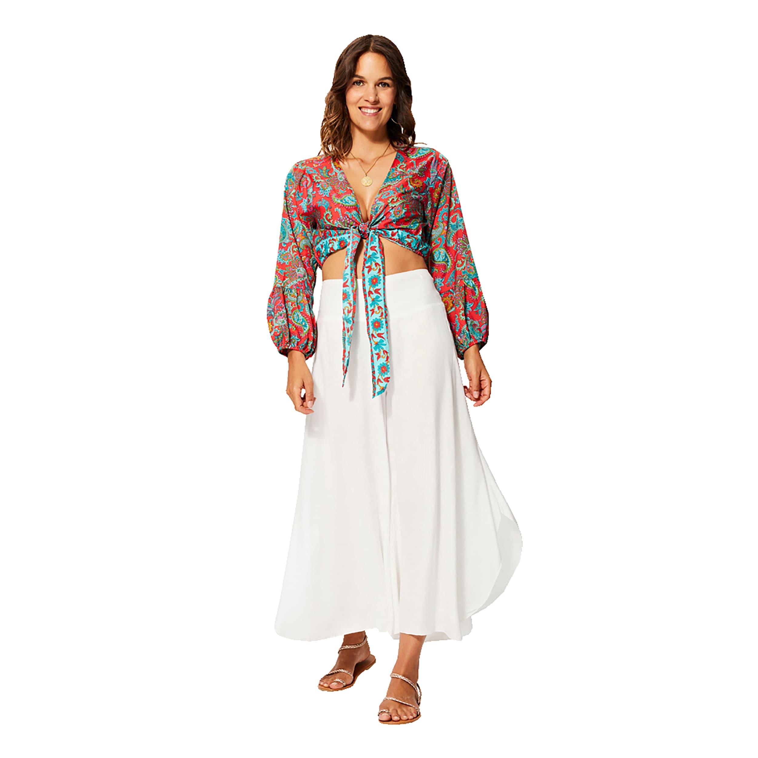 Top été court manches longues Fawzi - 100% polyester - Akoustik Online