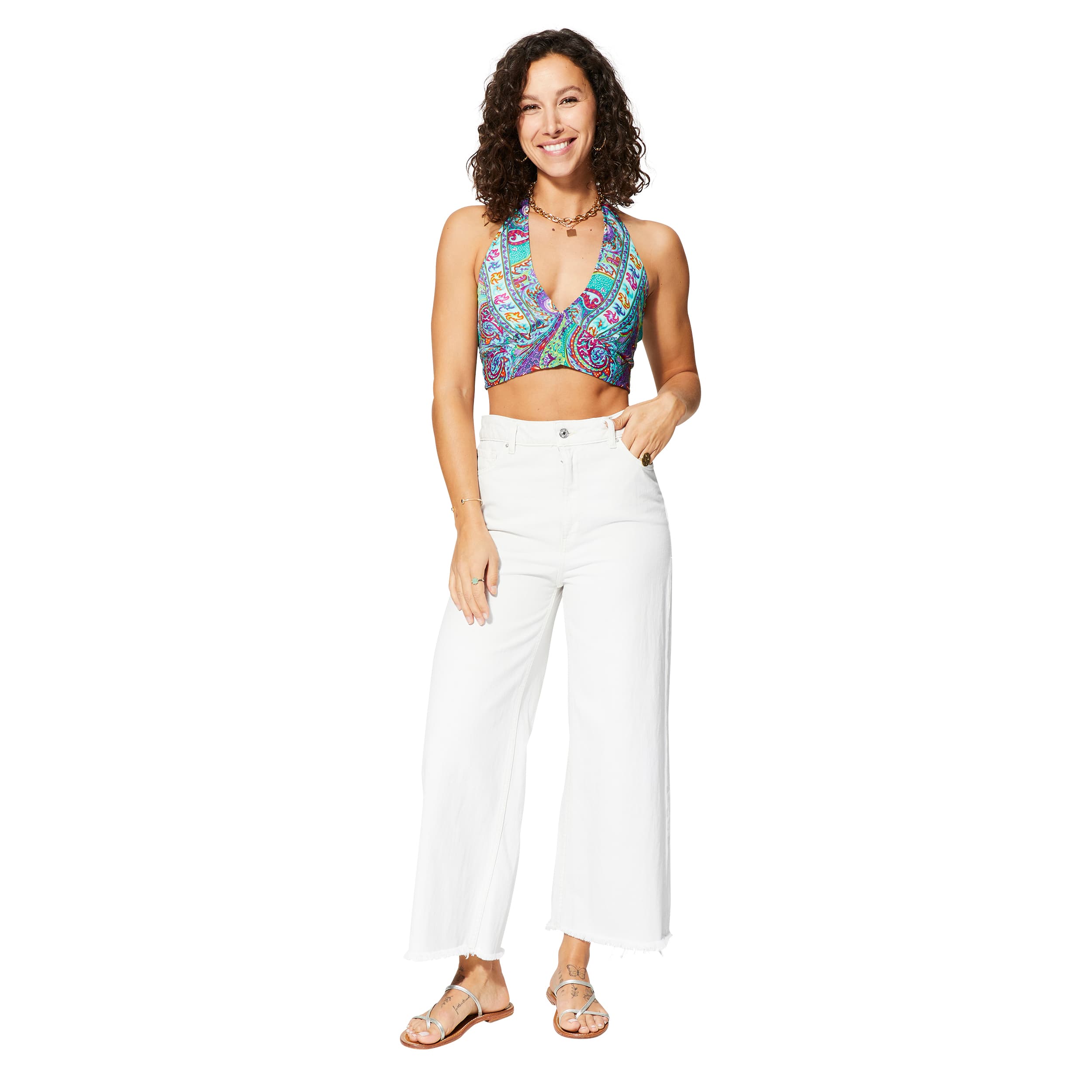 Top été court sans manches Hedvig - 100% polyester - Akoustik Online