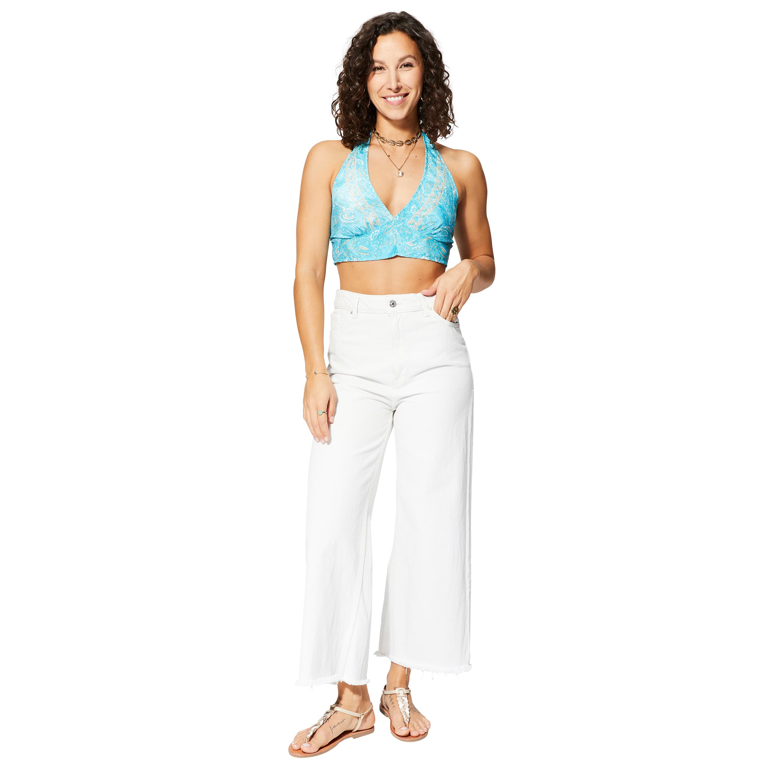 Top été court sans manches Lauren - 100% polyester - Akoustik Online