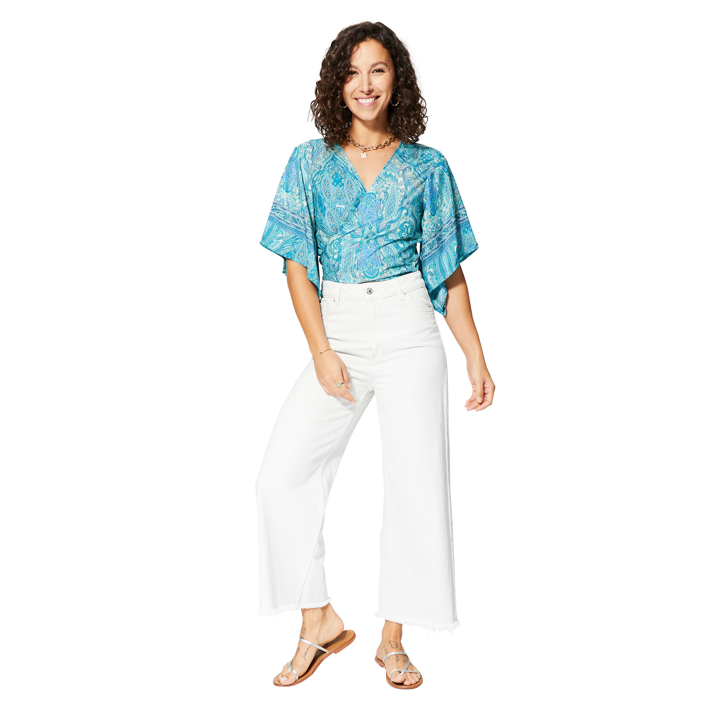 Top été court manches courtes Lúcia - 100% polyester - Akoustik Online