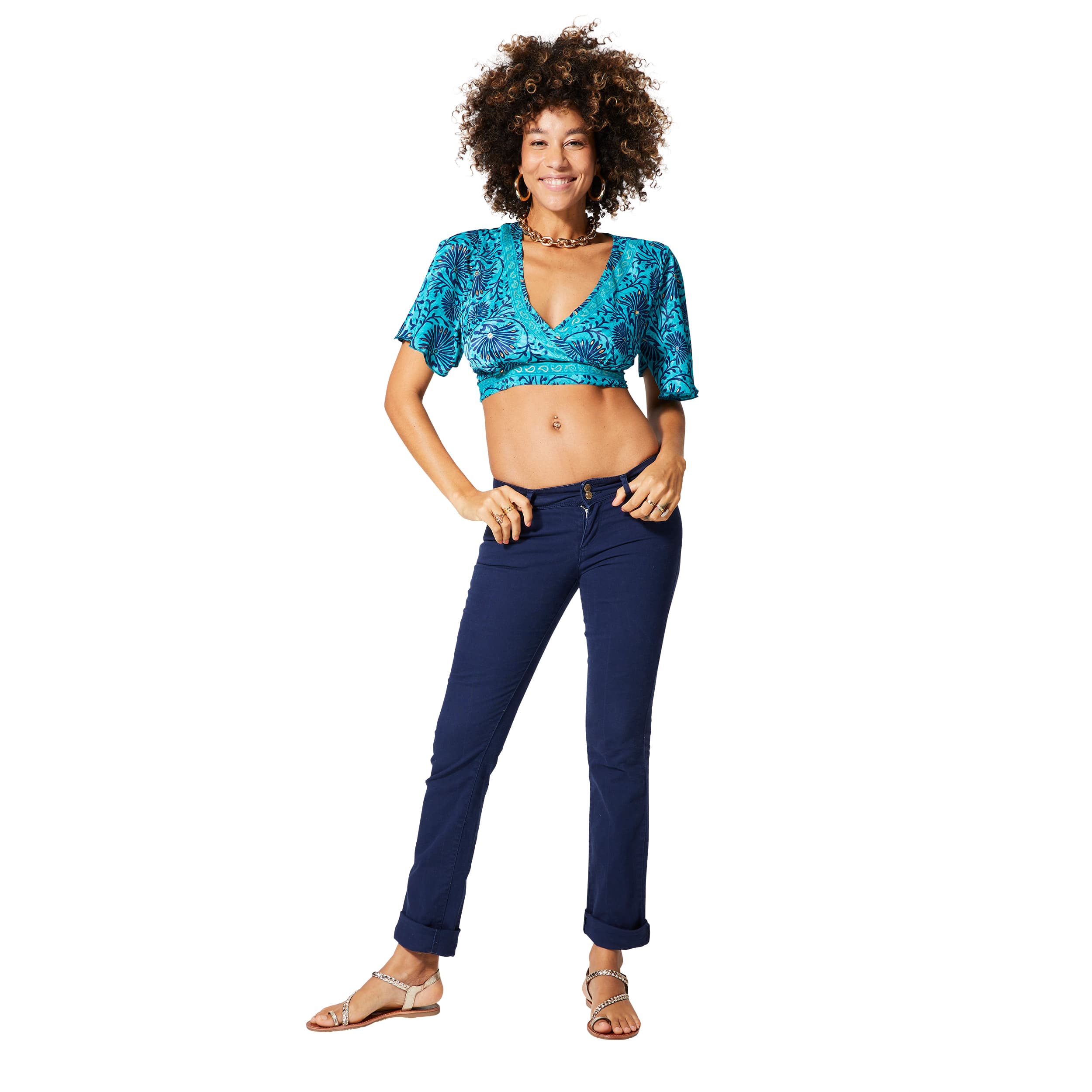 Top été court manches courtes Lesly - 100% polyester - Akoustik Online