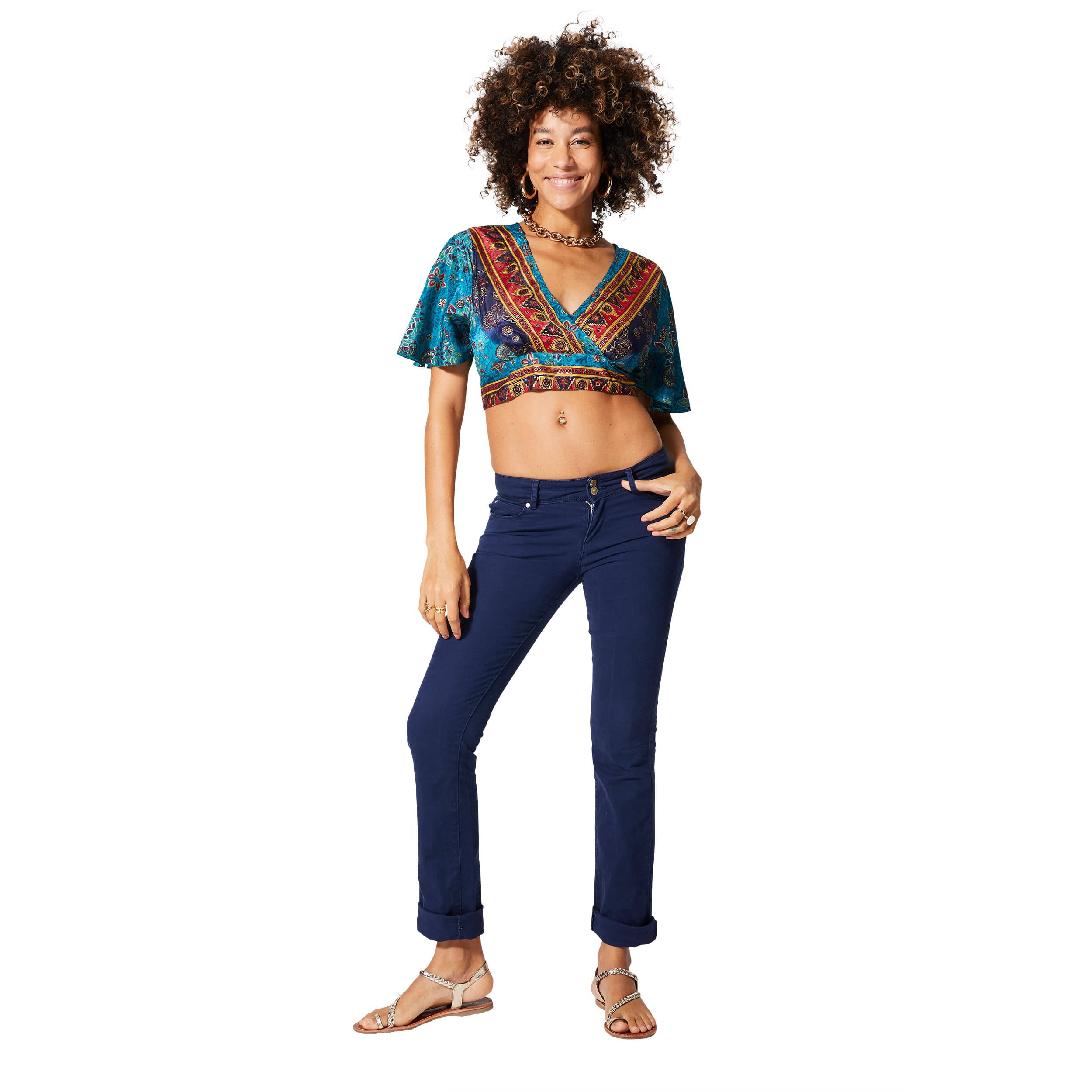 Top été court manches courtes Gayla - 100% polyester - Akoustik Online