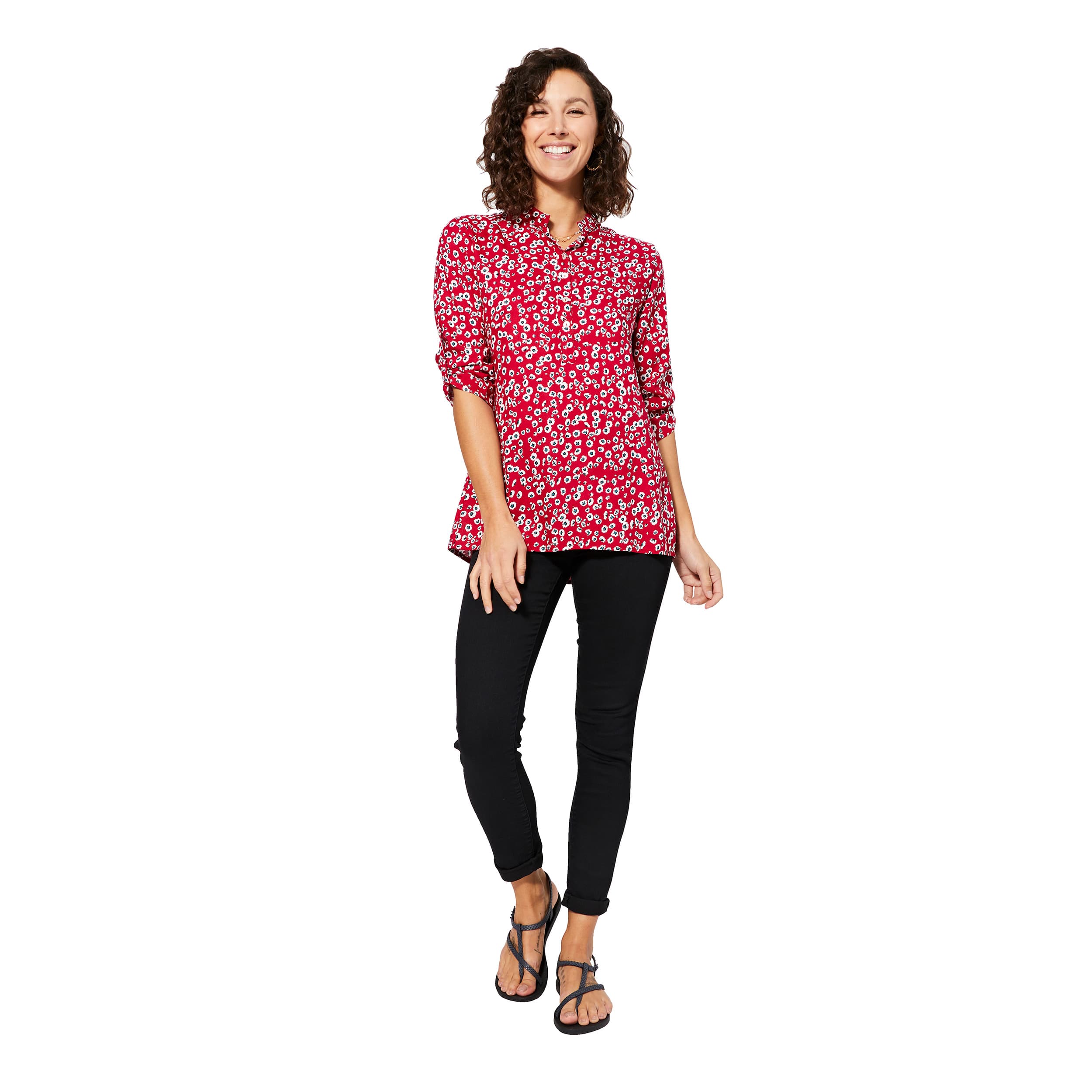 Top été long manches 3/4 Miela - 100% viscose - Akoustik Online