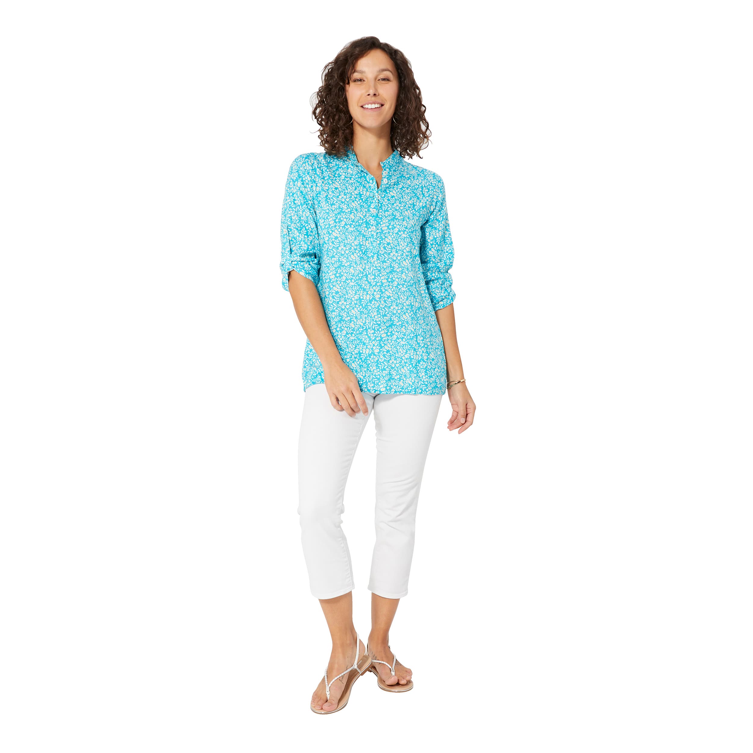 Top été long manches 3/4 Terrance - 100% viscose - Akoustik Online