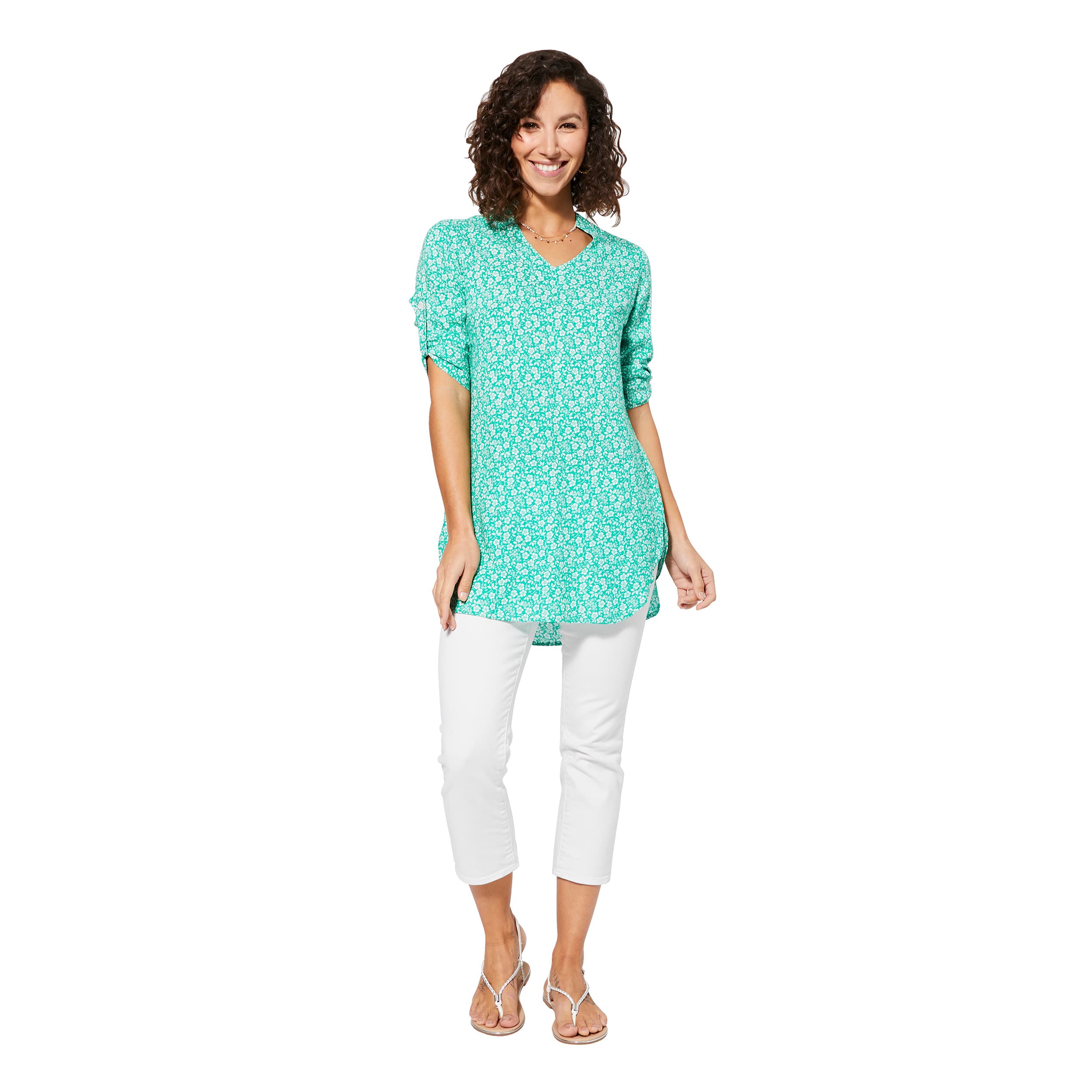 Tunique été manches 3/4 Merideth - 100% viscose - Akoustik Online