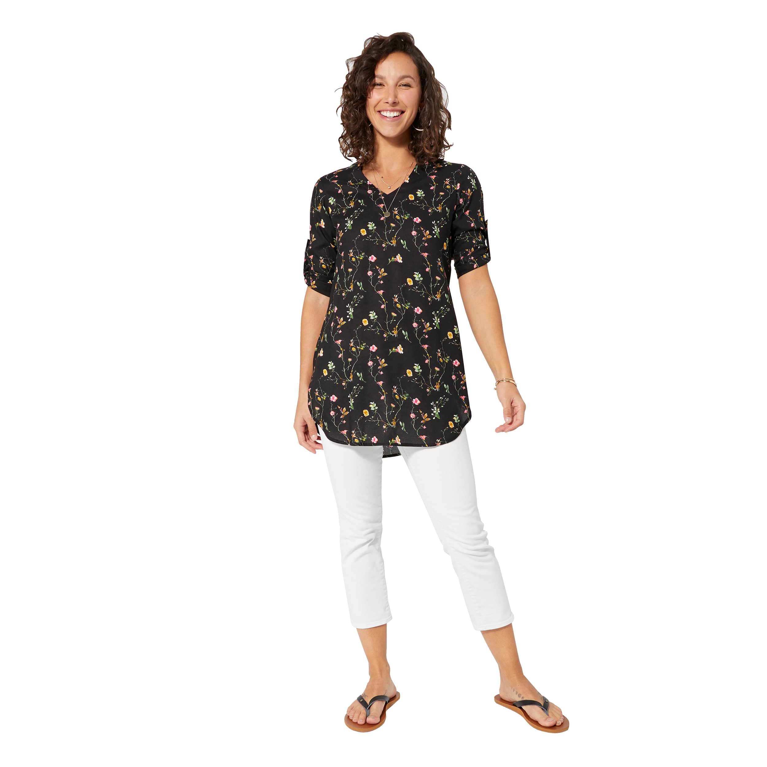 Tunique été manches 3/4 Kieron - 100% viscose - Akoustik Online