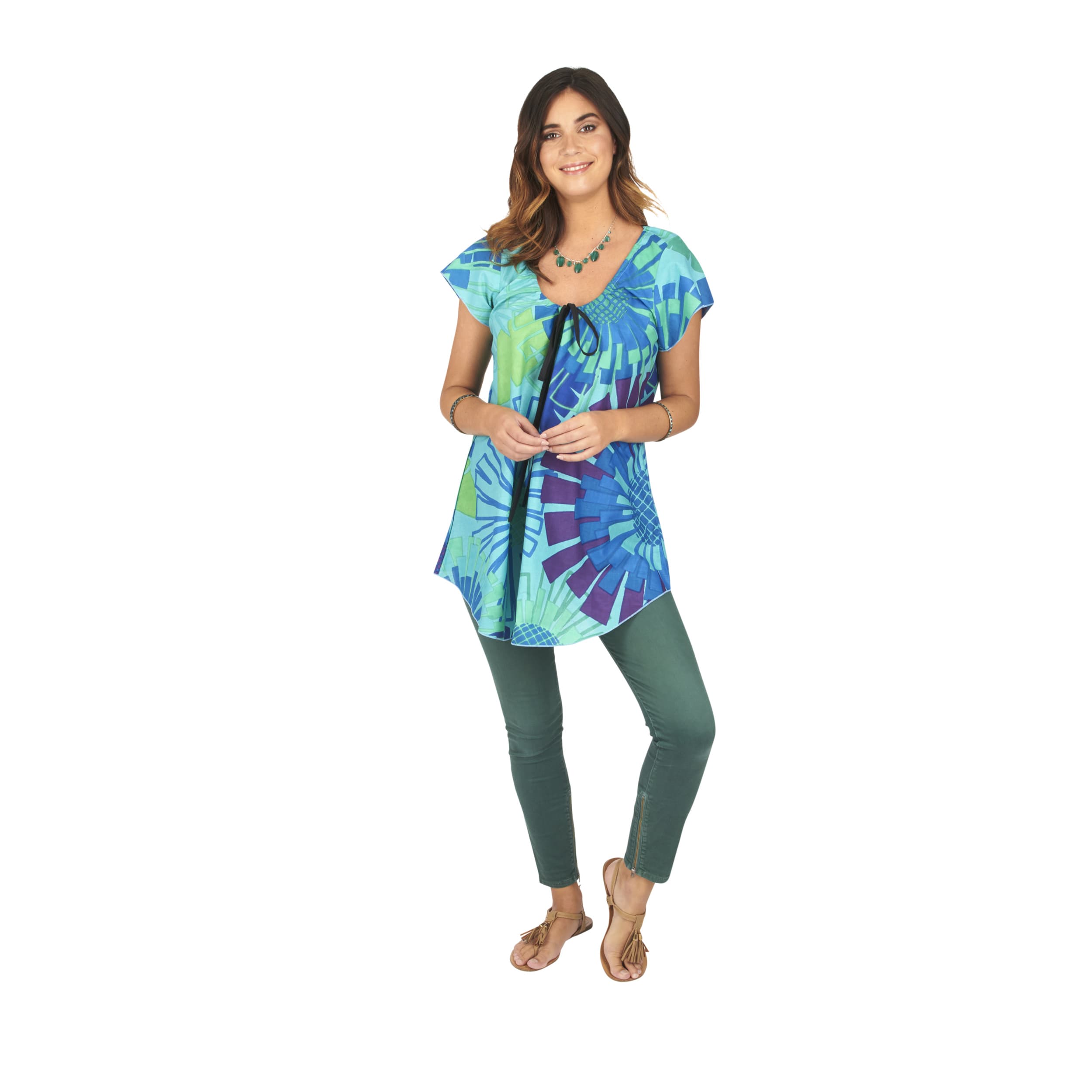 Top été long manches courtes Ethsane - 100% coton - Akoustik Online