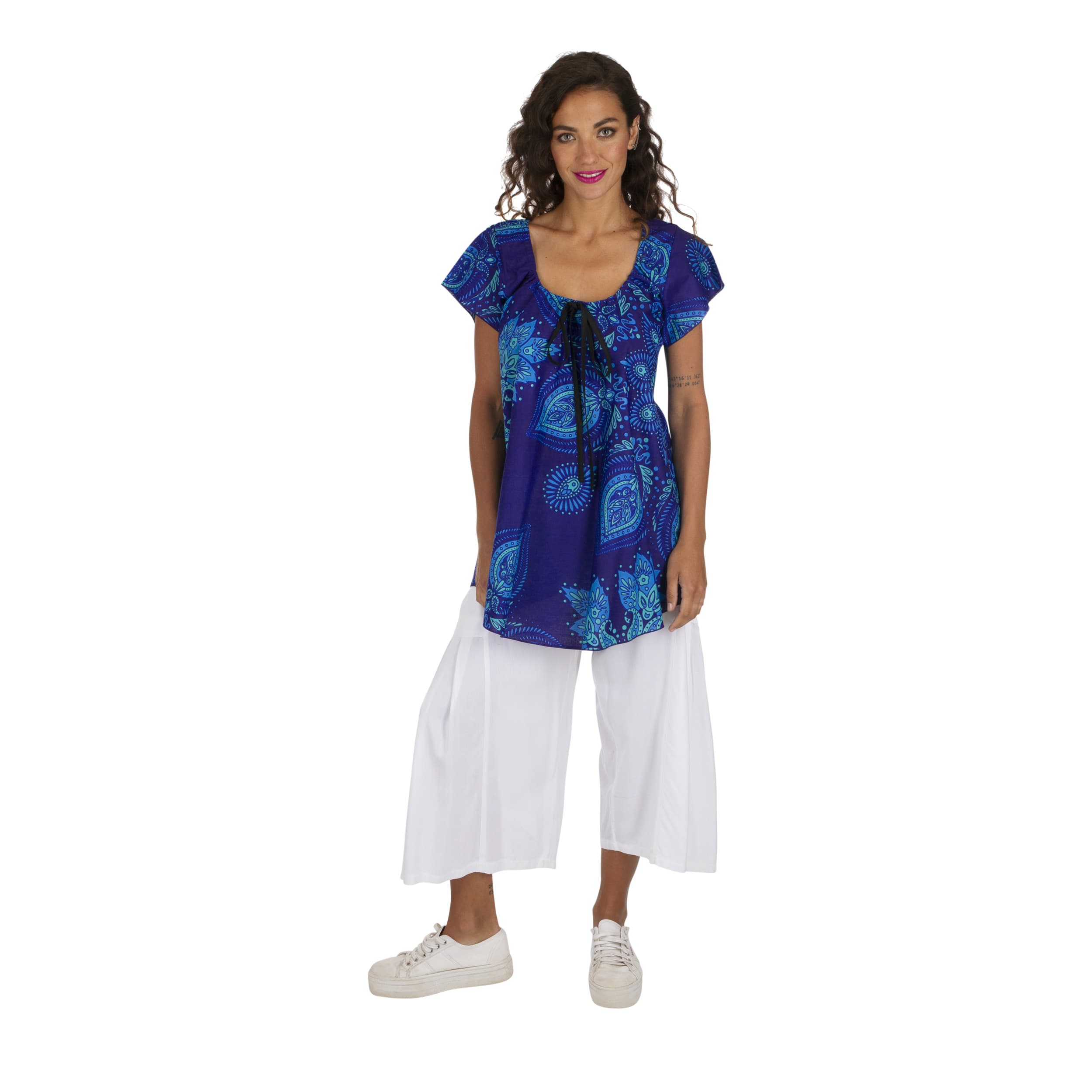 Top été long manches courtes Ethseo - 100% coton - Akoustik Online