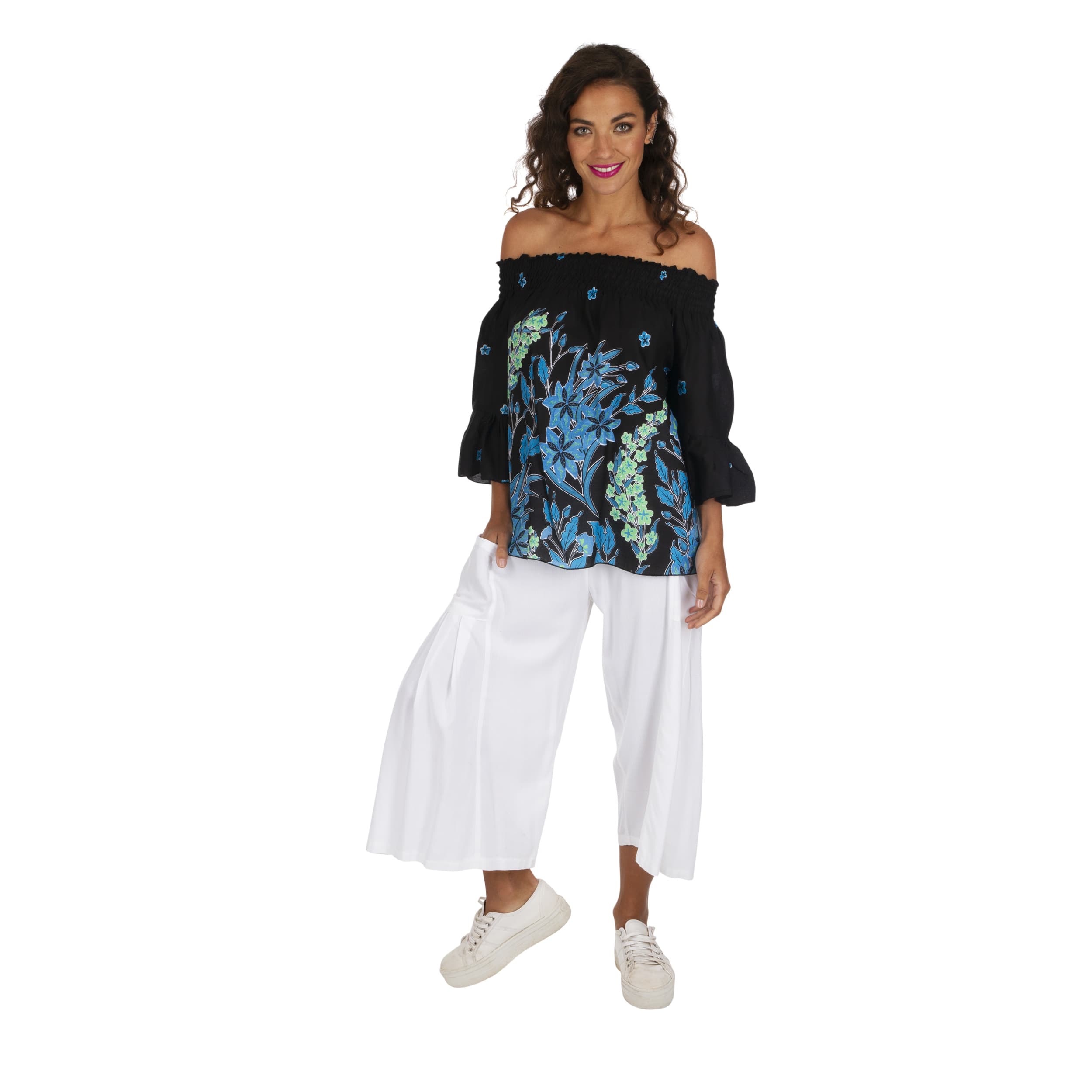 Top été long manches longues Anneka - 100% rayonne - Akoustik Online