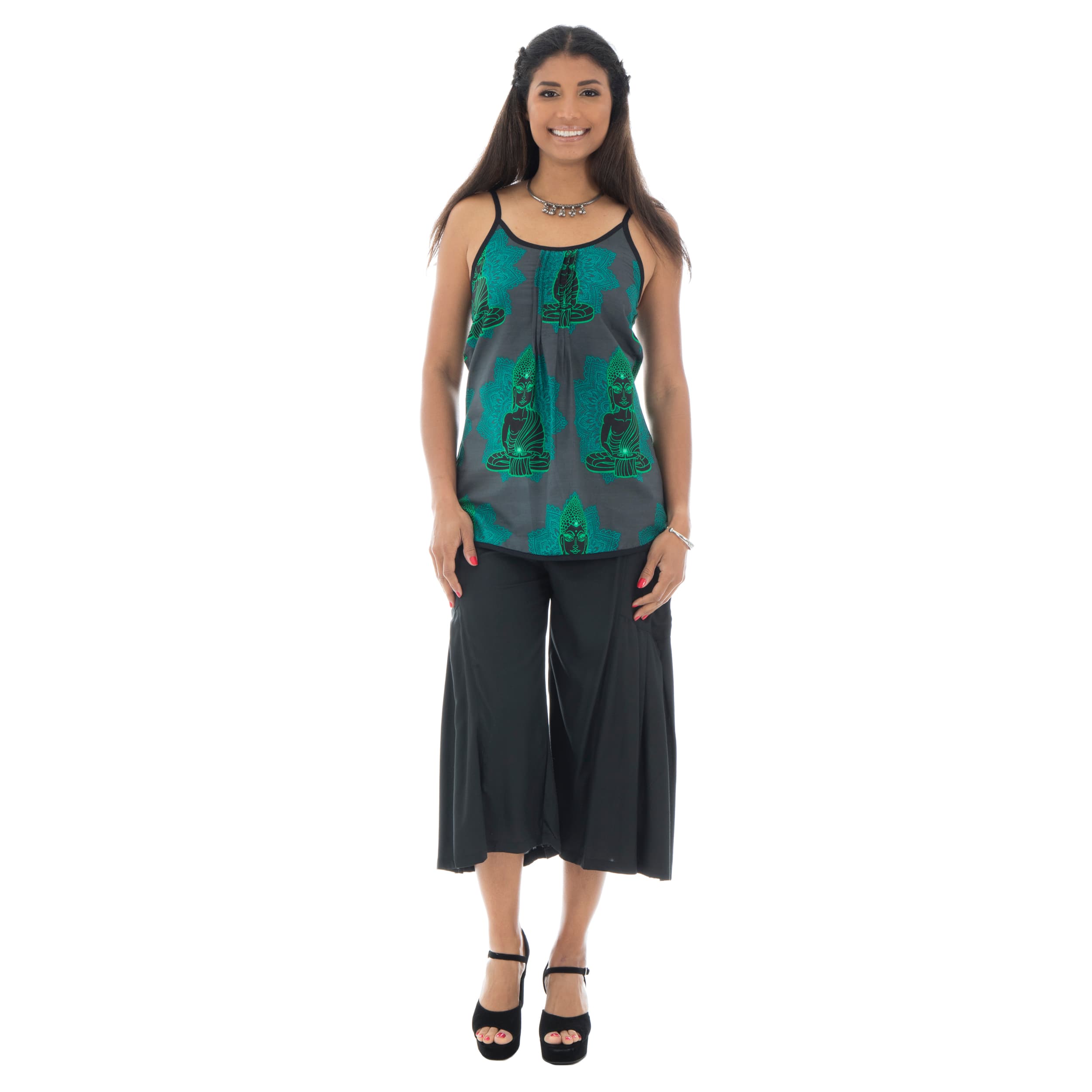Top été Aston - 100% coton - vert, gris - Akoustik Online