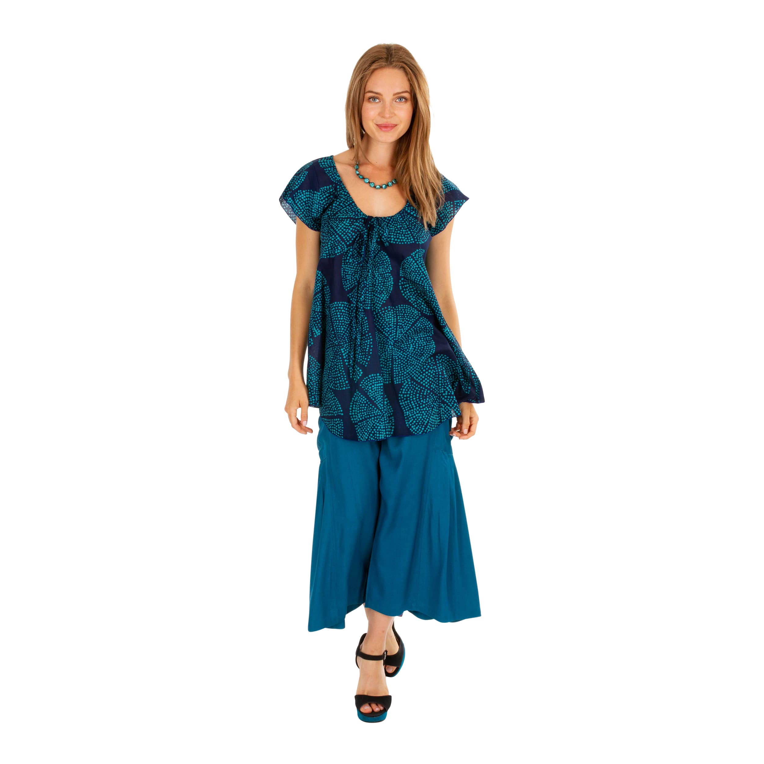 Top été classique manches courtes Giordano - bleu - Akoustik Online