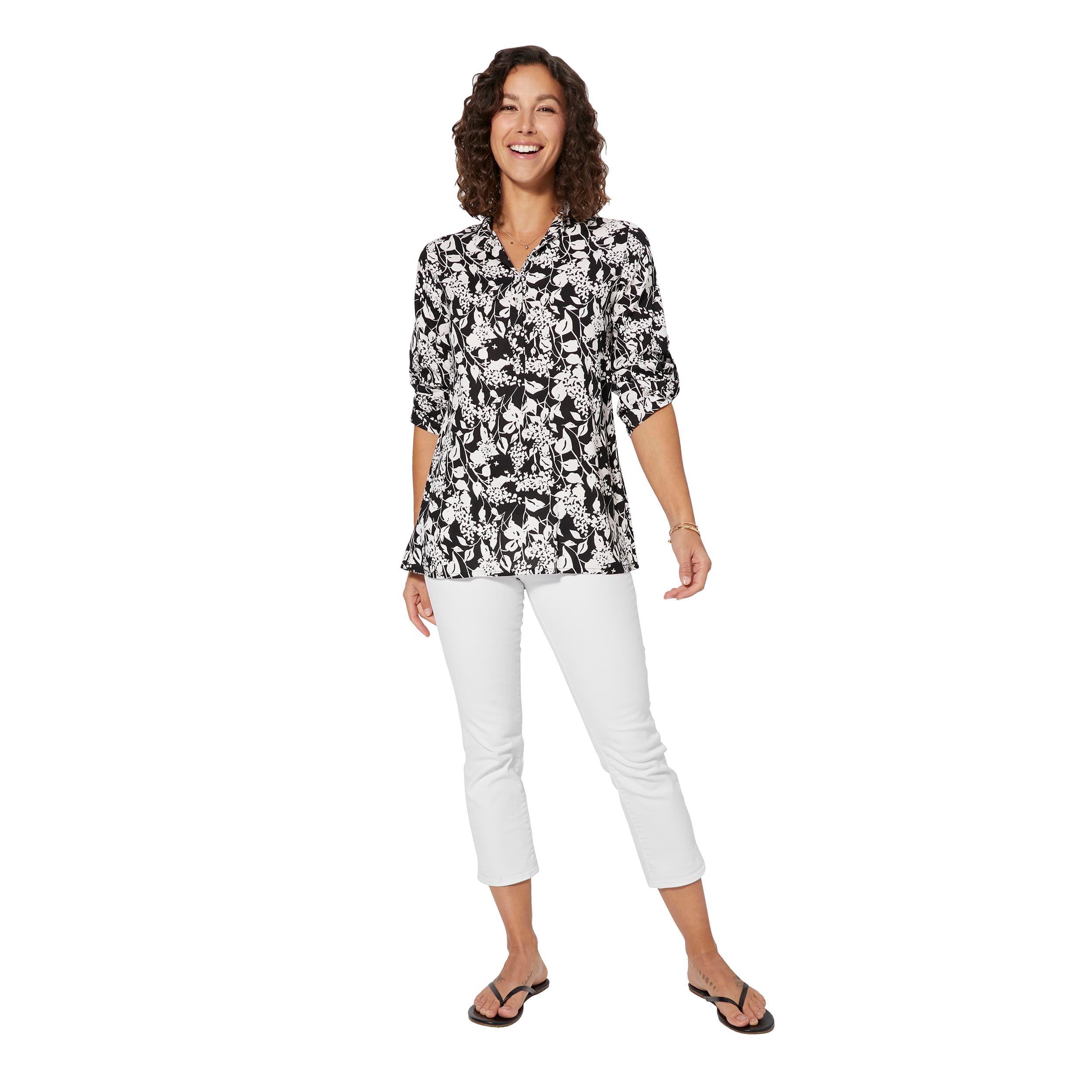 Top été long manches 3/4 Candis - 100% viscose - Akoustik Online