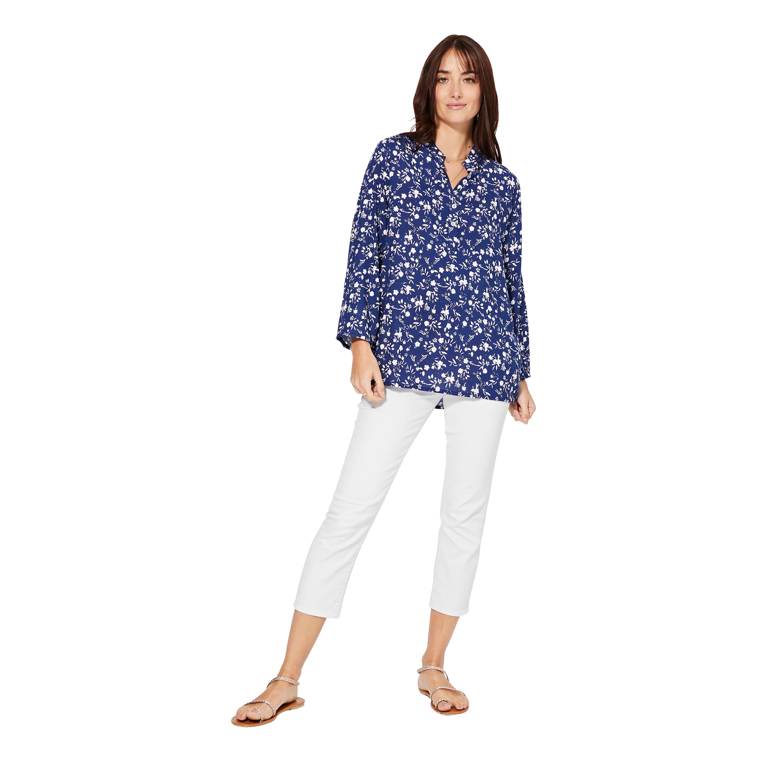 Top été long manches 3/4 Harrietta - 100% viscose - Akoustik Online