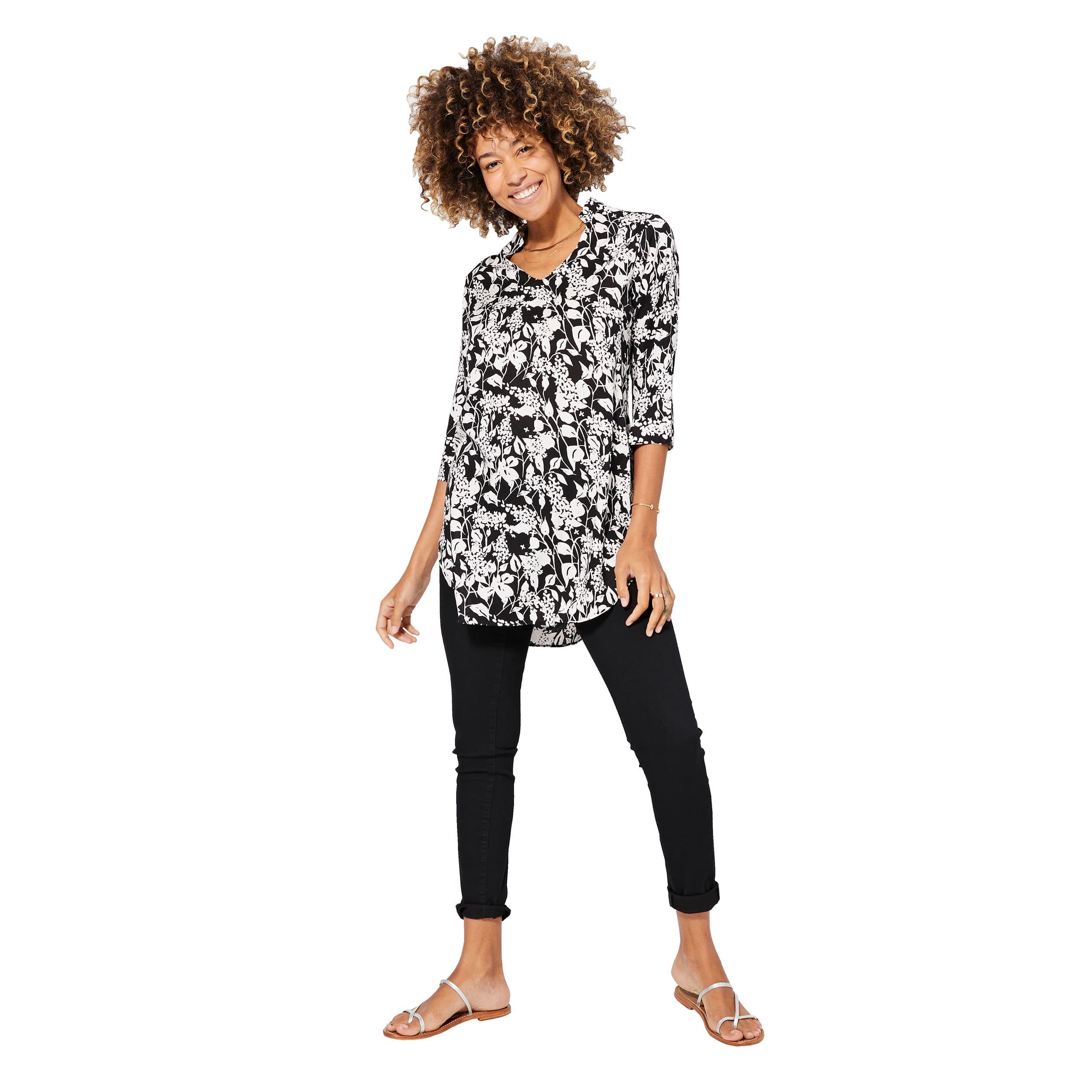 Tunique été manches 3/4 Thutmose - 100% viscose - Akoustik Online