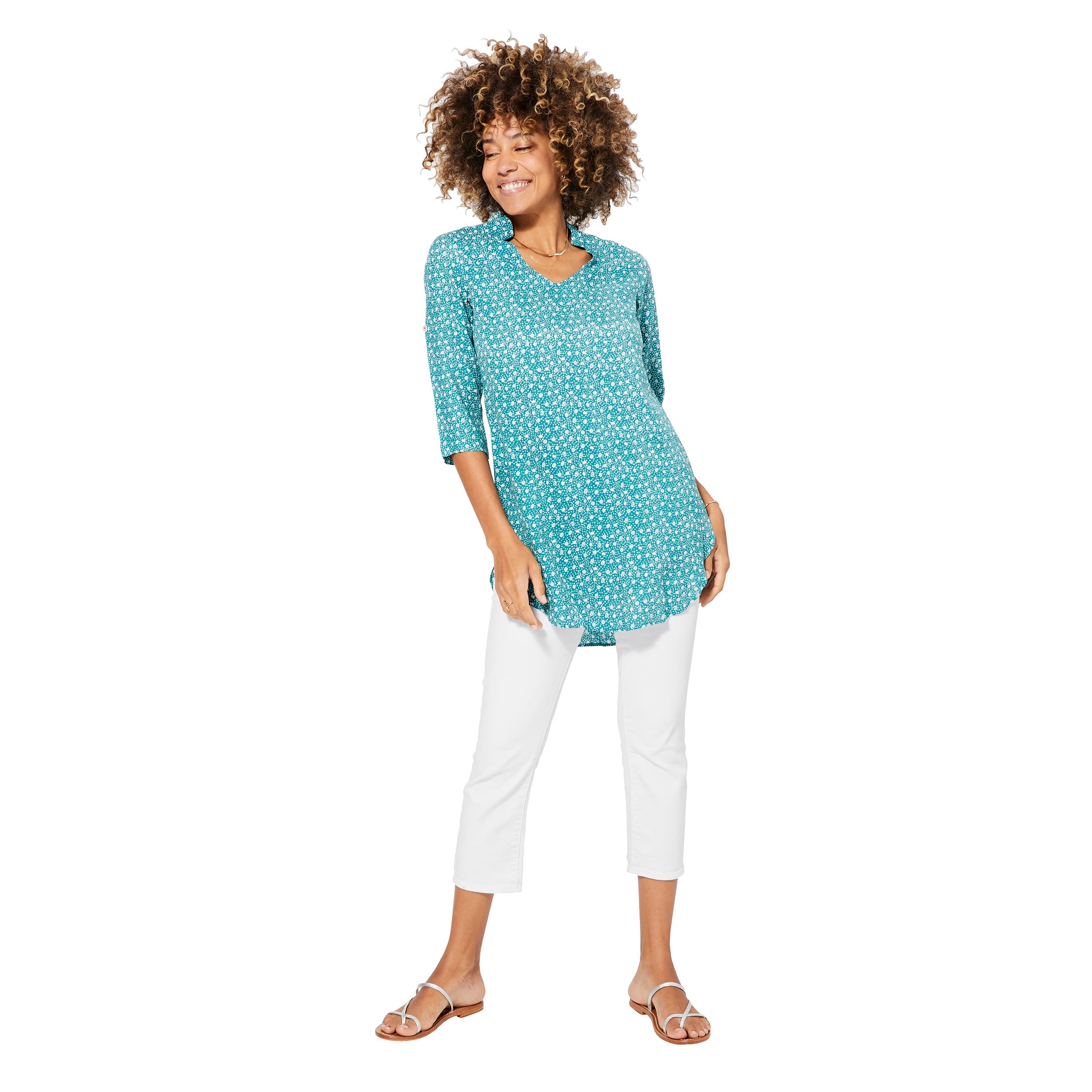 Tunique été manches 3/4 Abla - 100% viscose - Akoustik Online