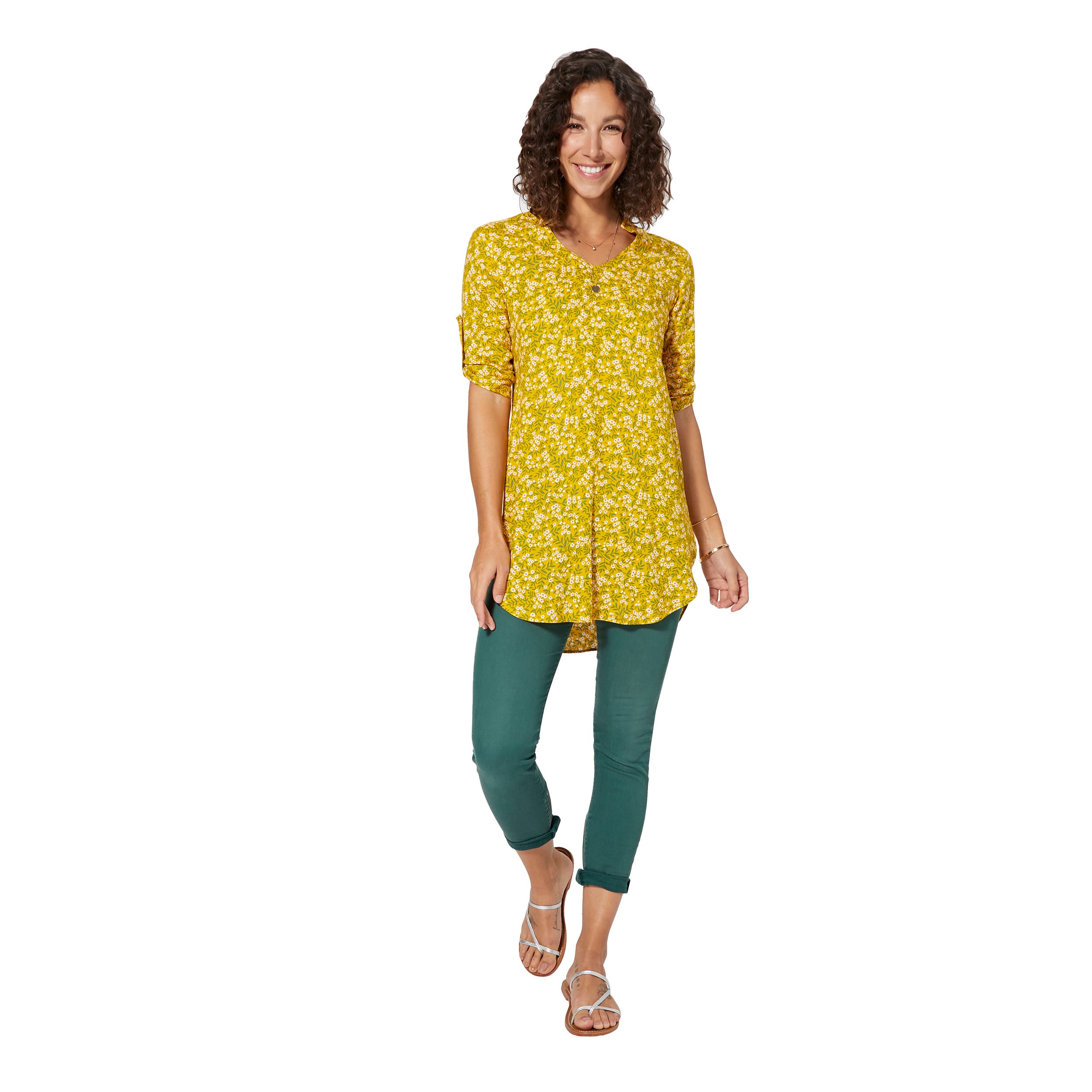 Tunique été manches 3/4 Aoide - 100% viscose - Akoustik Online