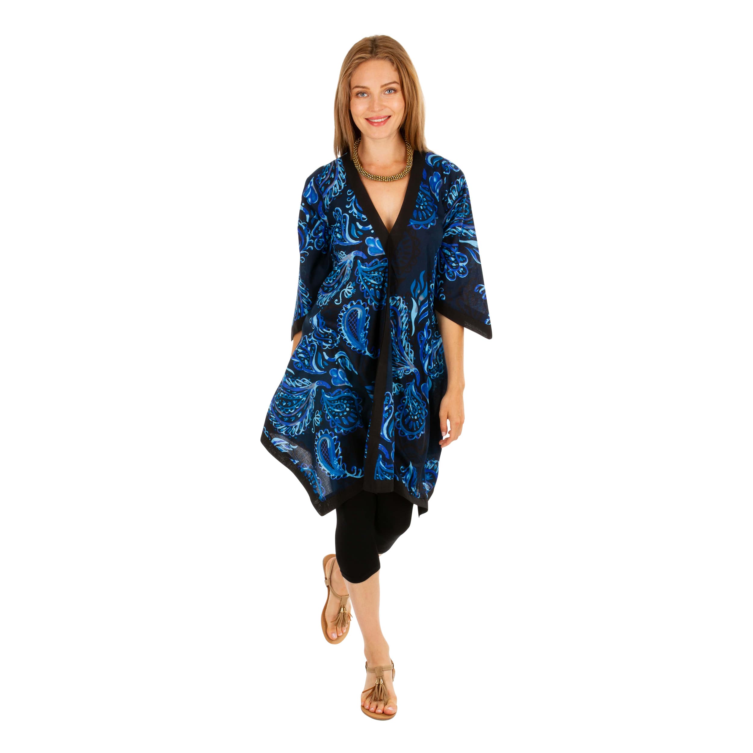 Tunique été manches 3/4 Tanika - 100% voile de coton - Akoustik Online