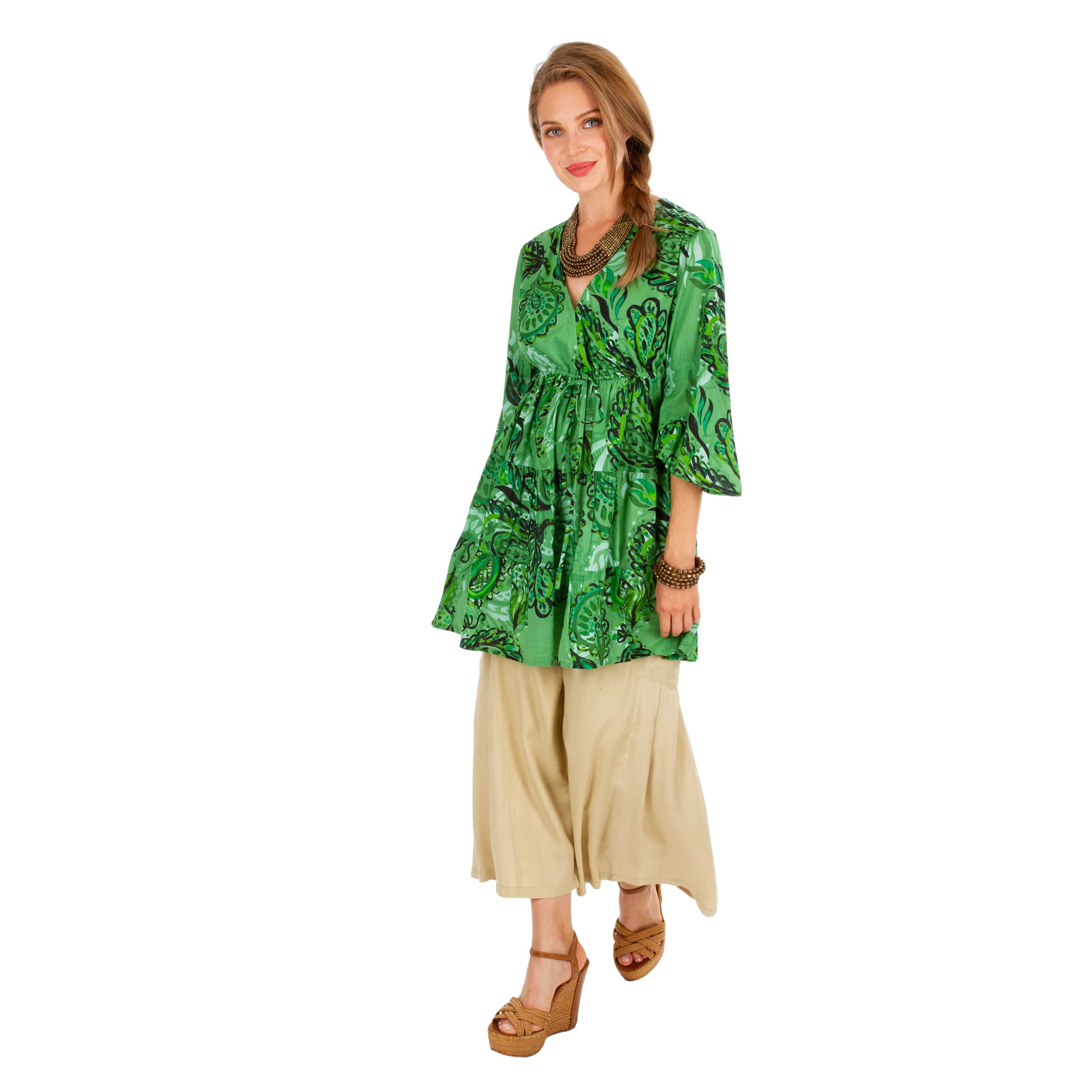 Tunique été manches 3/4 Hildur - 100% voile de coton - Akoustik Online