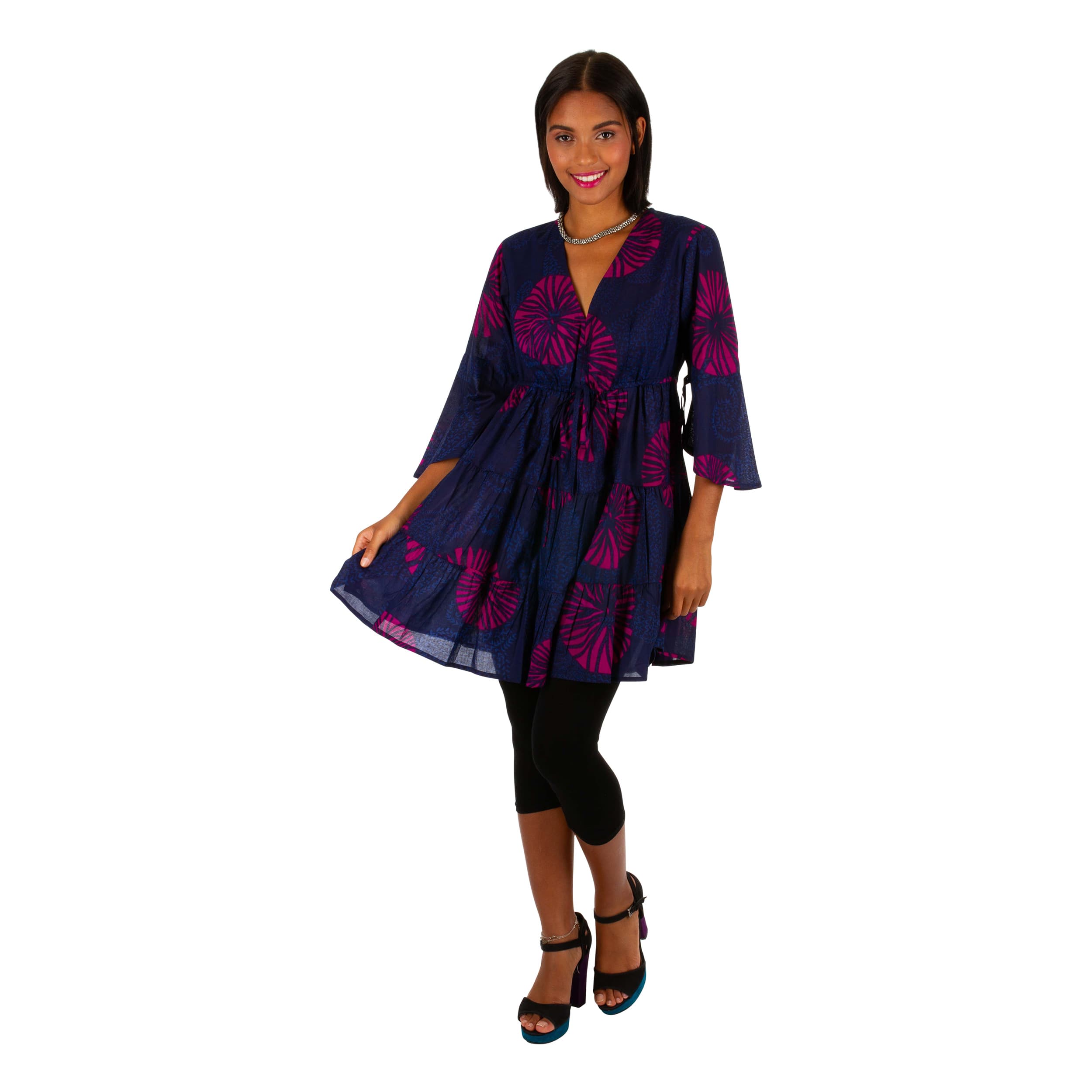 Tunique été manches 3/4 Agaro - 100% voile de coton - Akoustik Online
