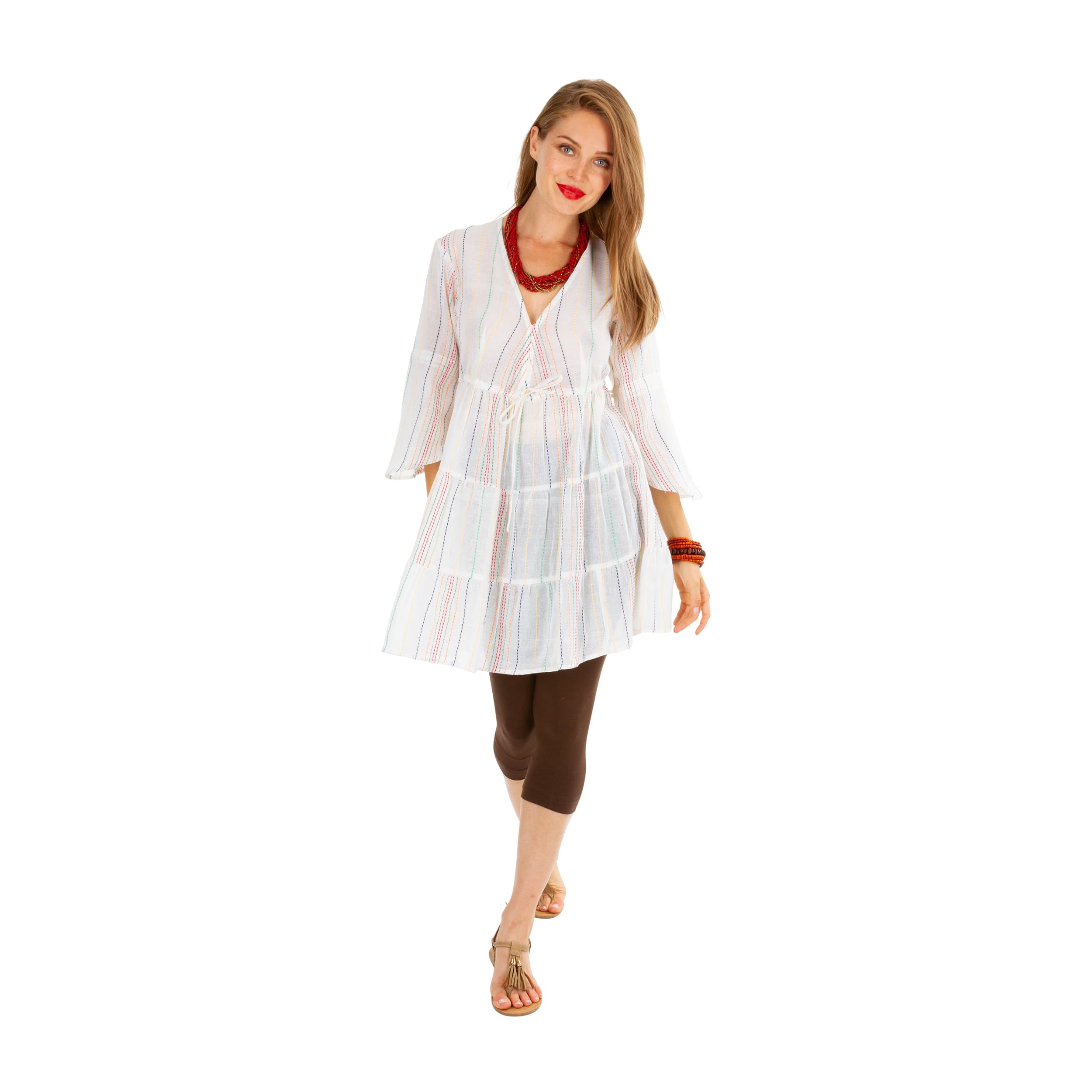 Tunique été manches 3/4 Lisa - 100% voile de coton - Akoustik Online