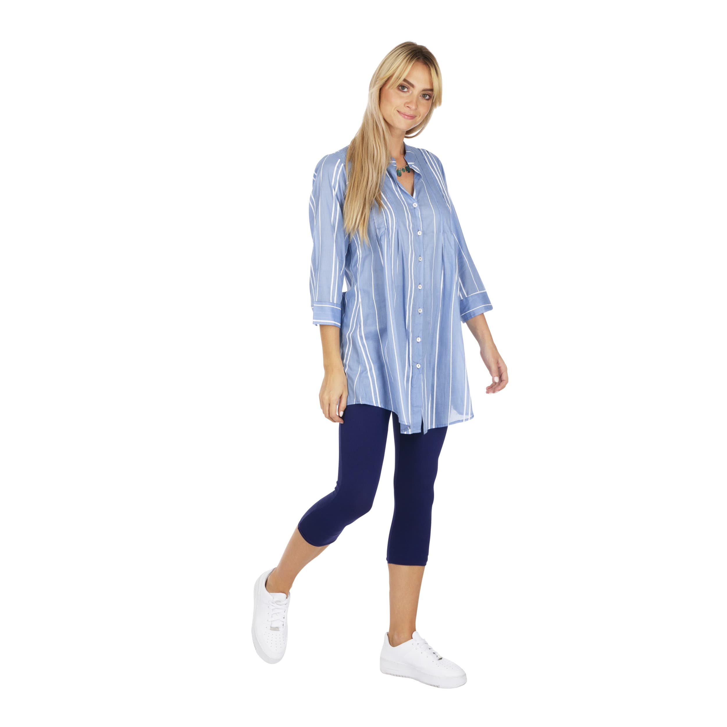 Tunique été manches 3/4 Chicca - 100% voile de coton - Akoustik Online