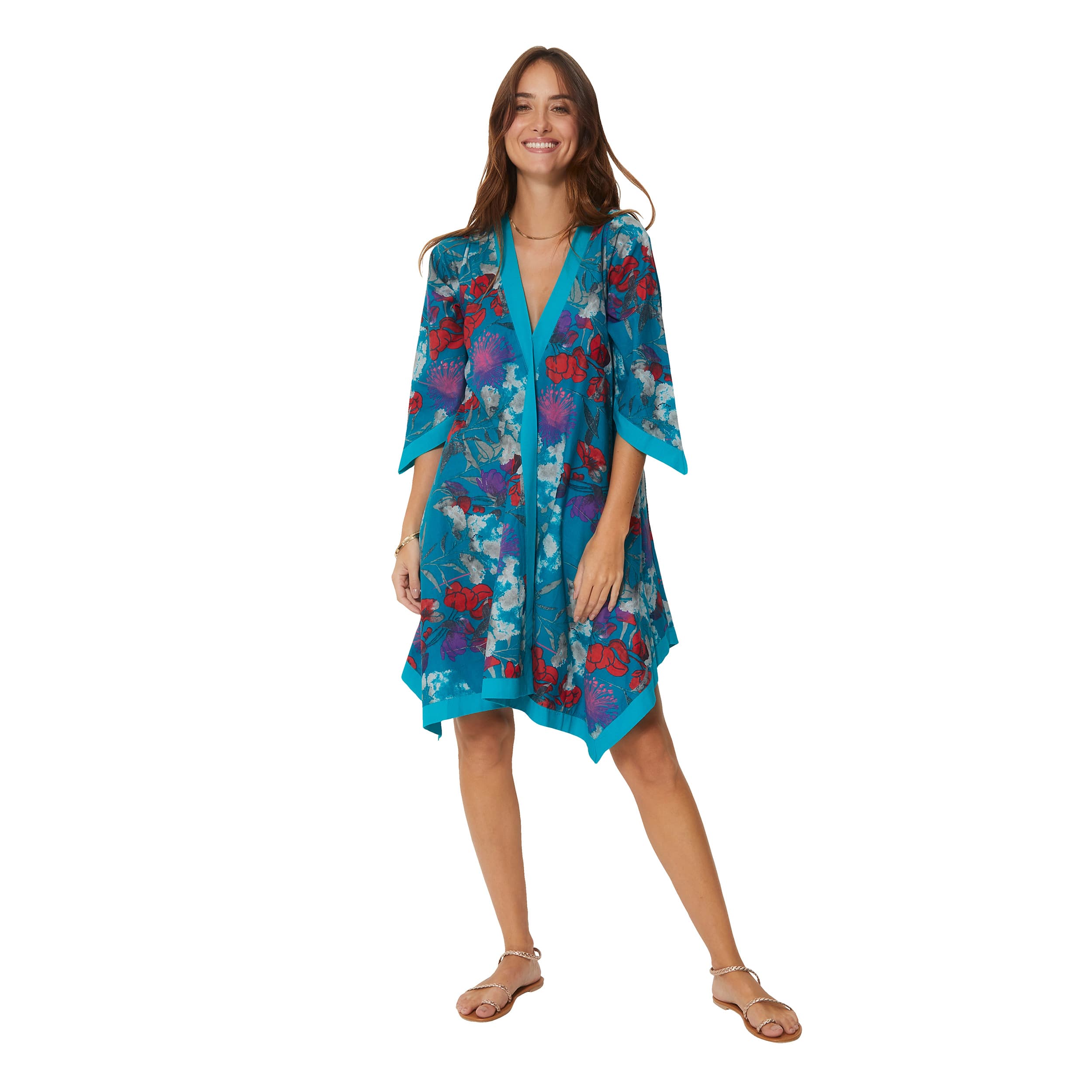 Tunique été manches 3/4 Mellan - 100% voile de coton - Akoustik Online