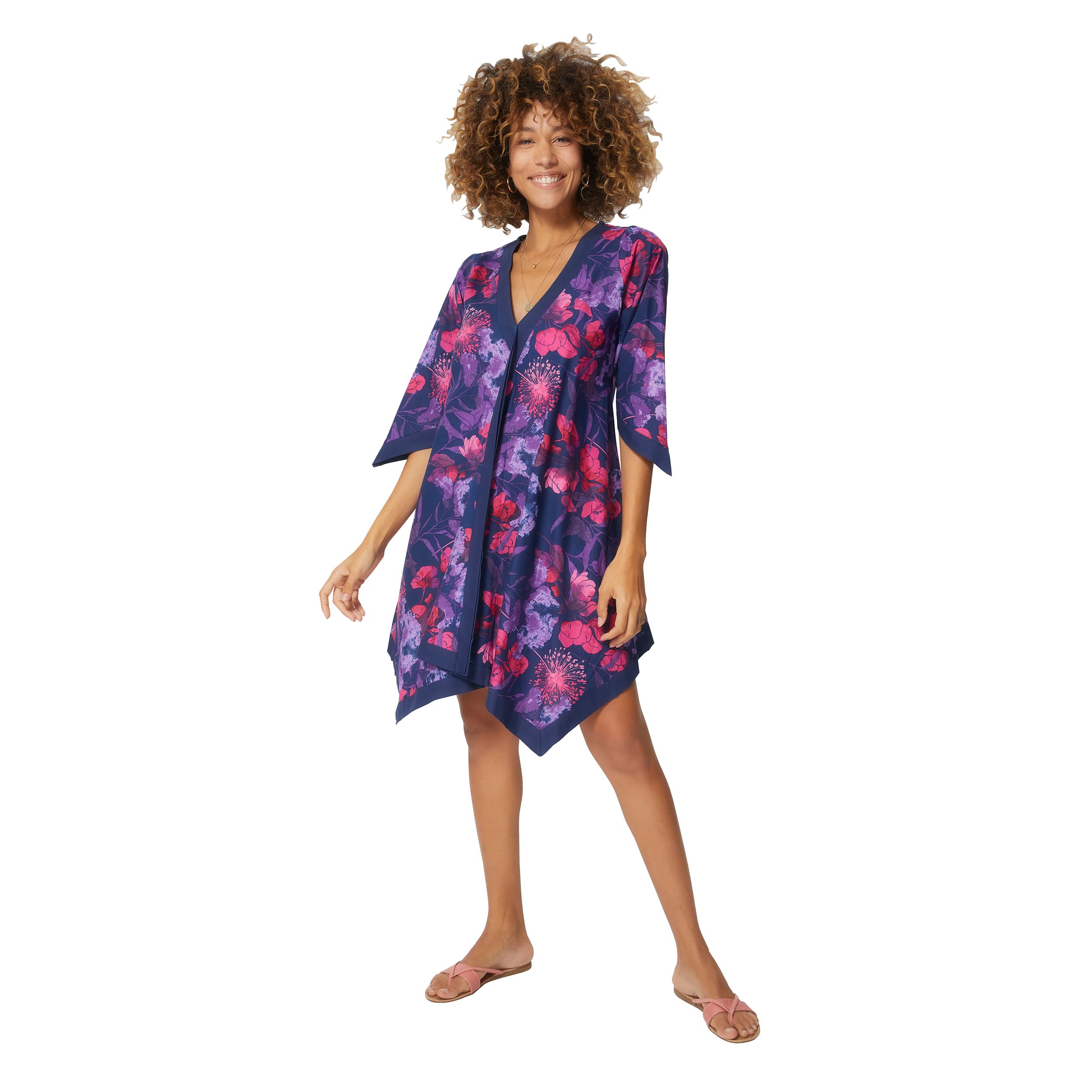 Tunique été manches 3/4 Tad - 100% voile de coton - Akoustik Online