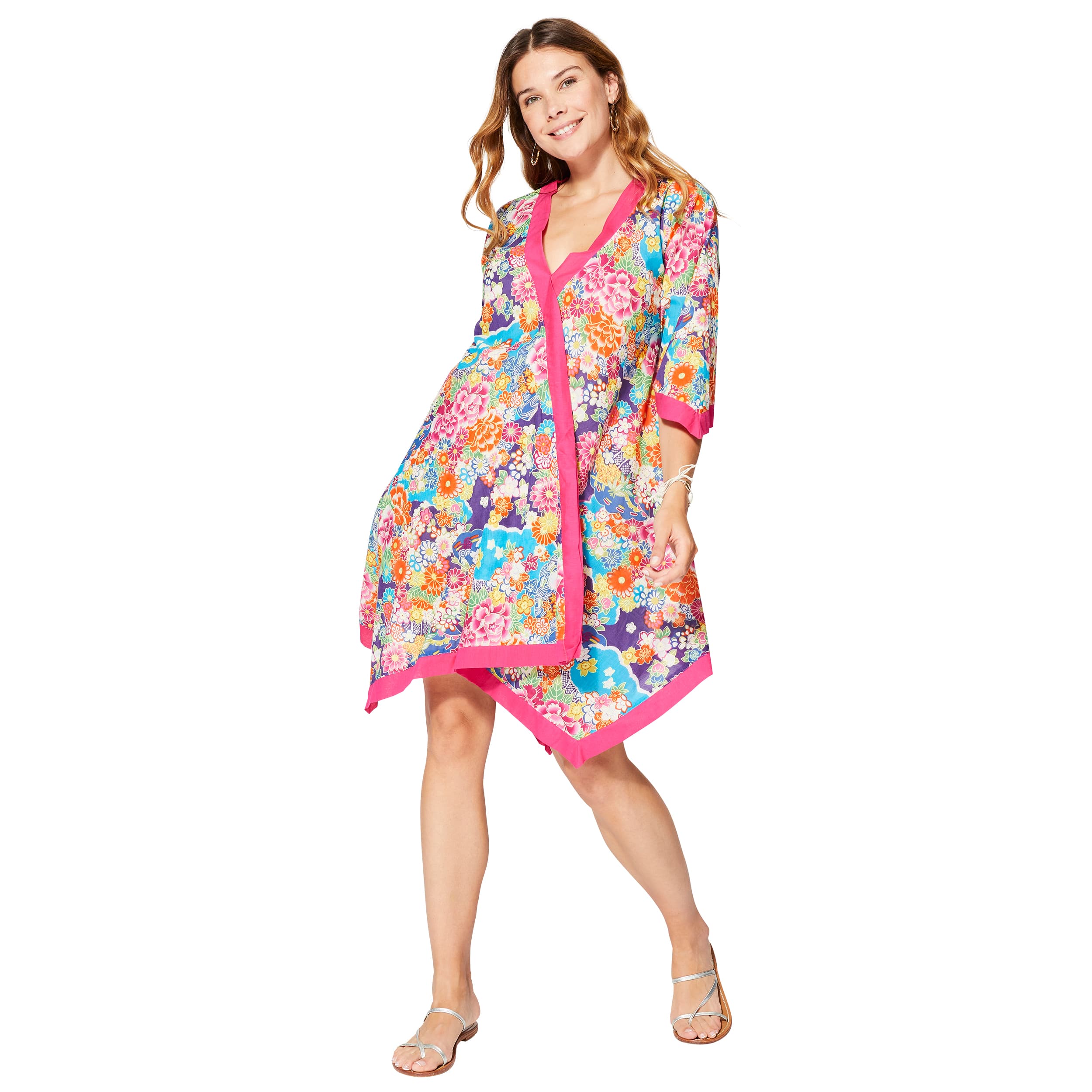 Tunique été manches 3/4 Lida - 100% voile de coton - Akoustik Online