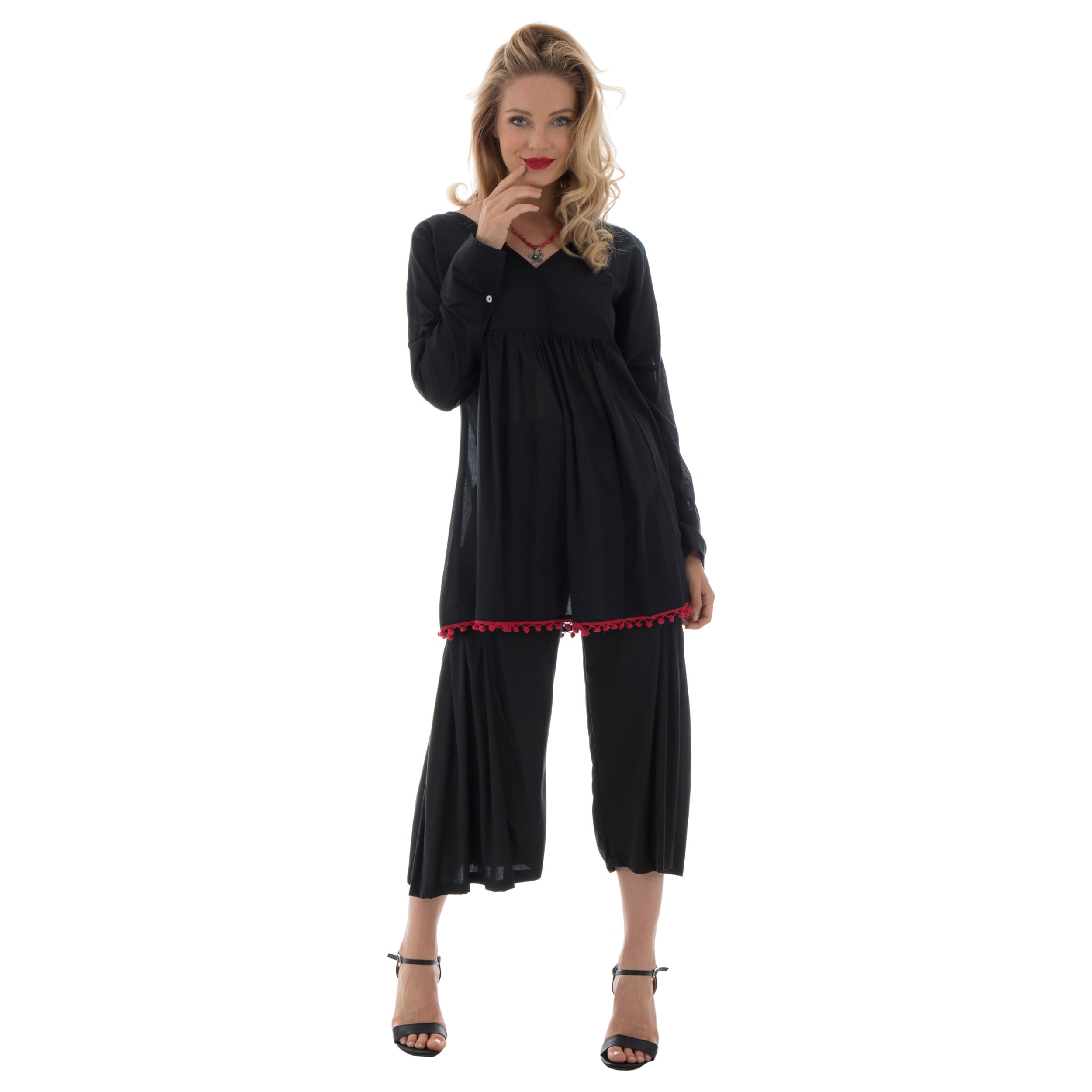 Tunique été Smarty - 100% coton - noir - Akoustik Online