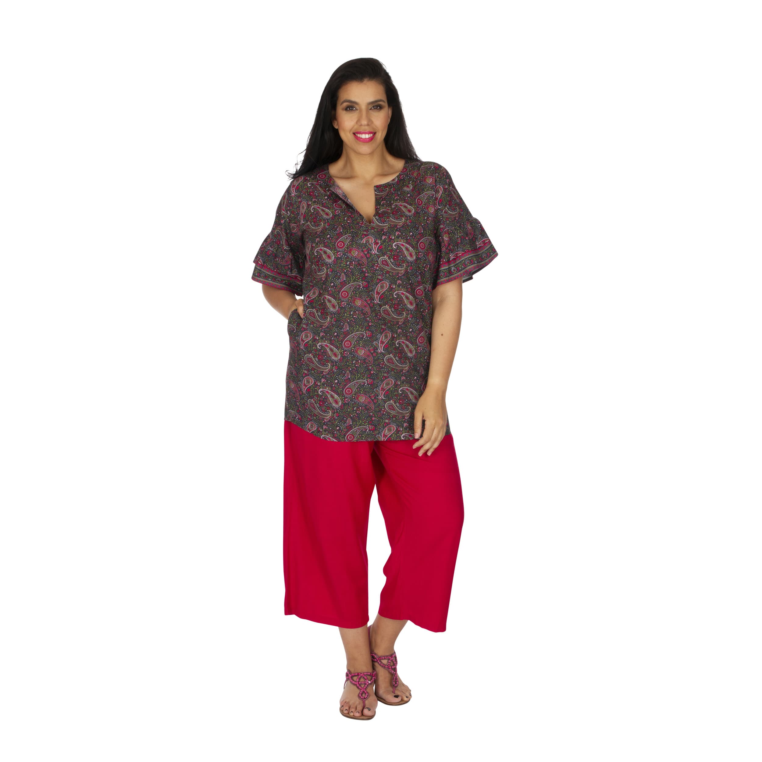 Tunique été Sverre - 100% coton - noir, rose, vert - Akoustik Online