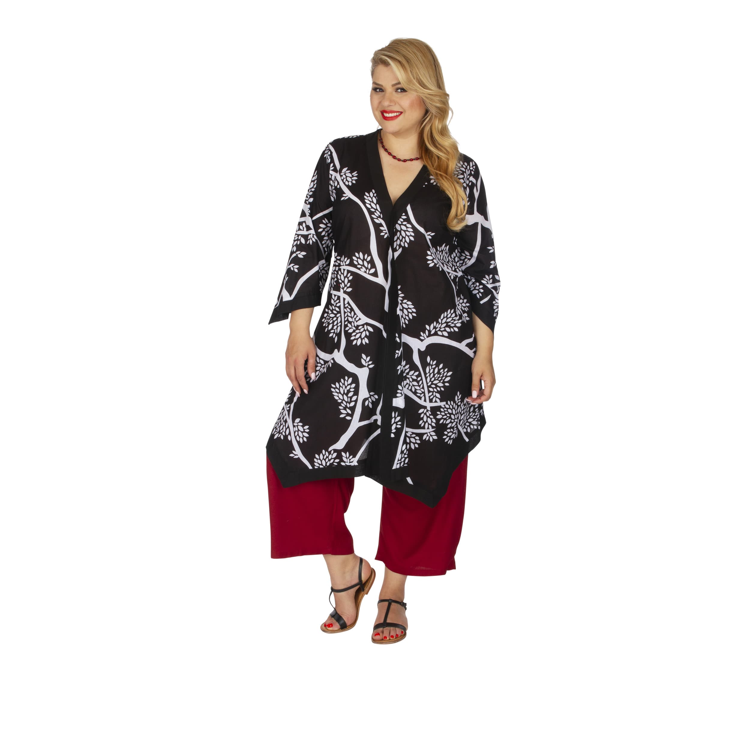Tunique été Frankeneim - 100% coton - noir, blanc - Akoustik Online
