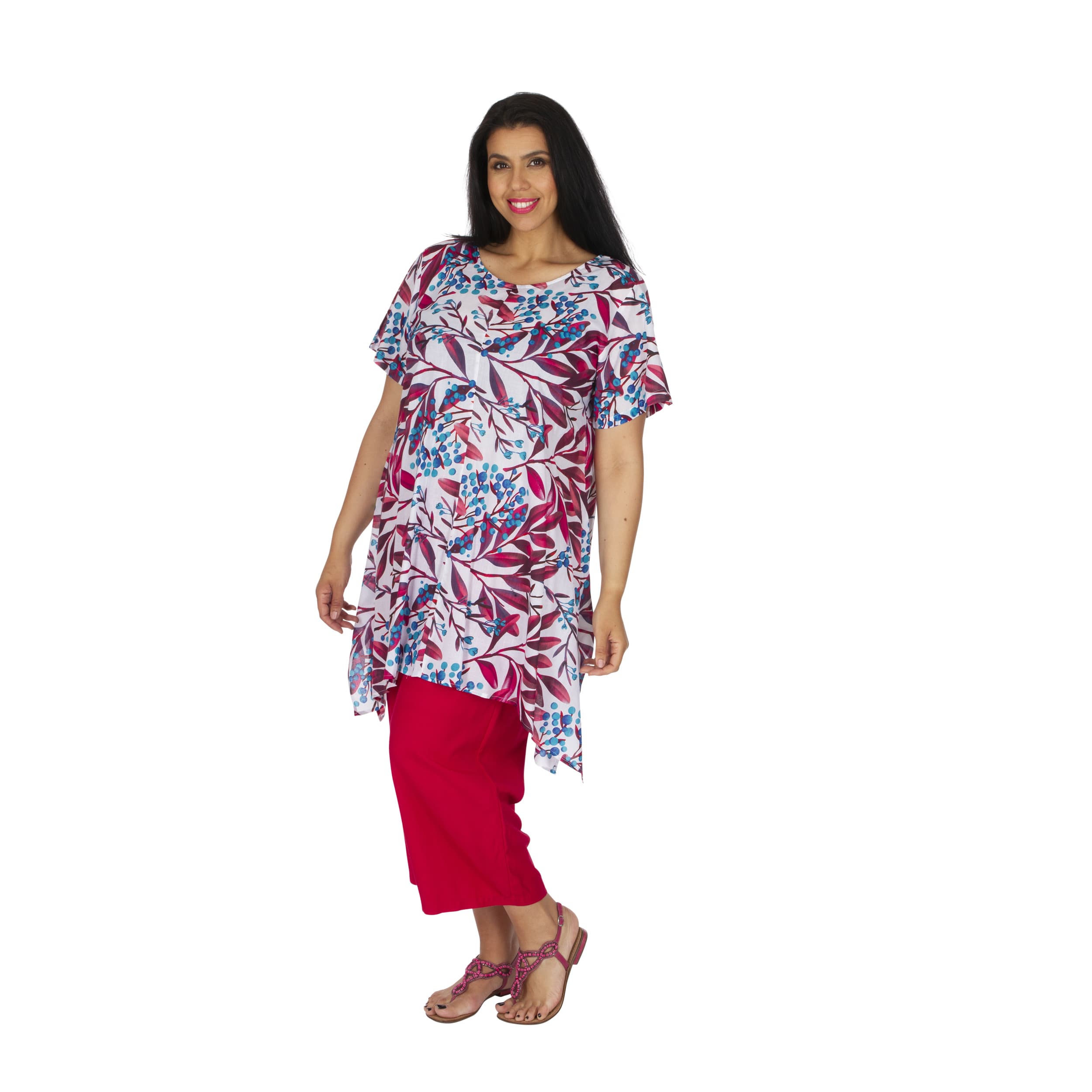 Tunique été Grgur - 100% coton - blanc, rose, bleu - Akoustik Online