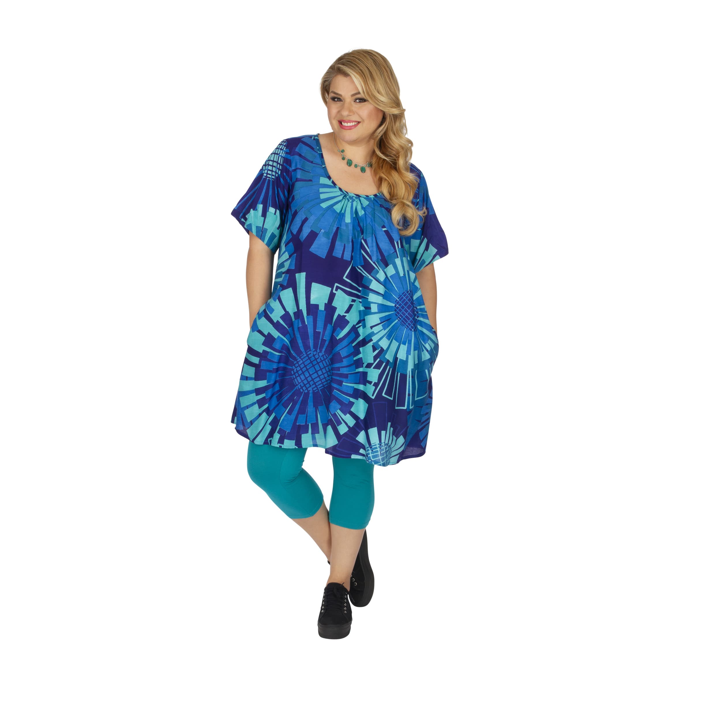 Tunique été Borna - 100% rayonne - bleu - Akoustik Online