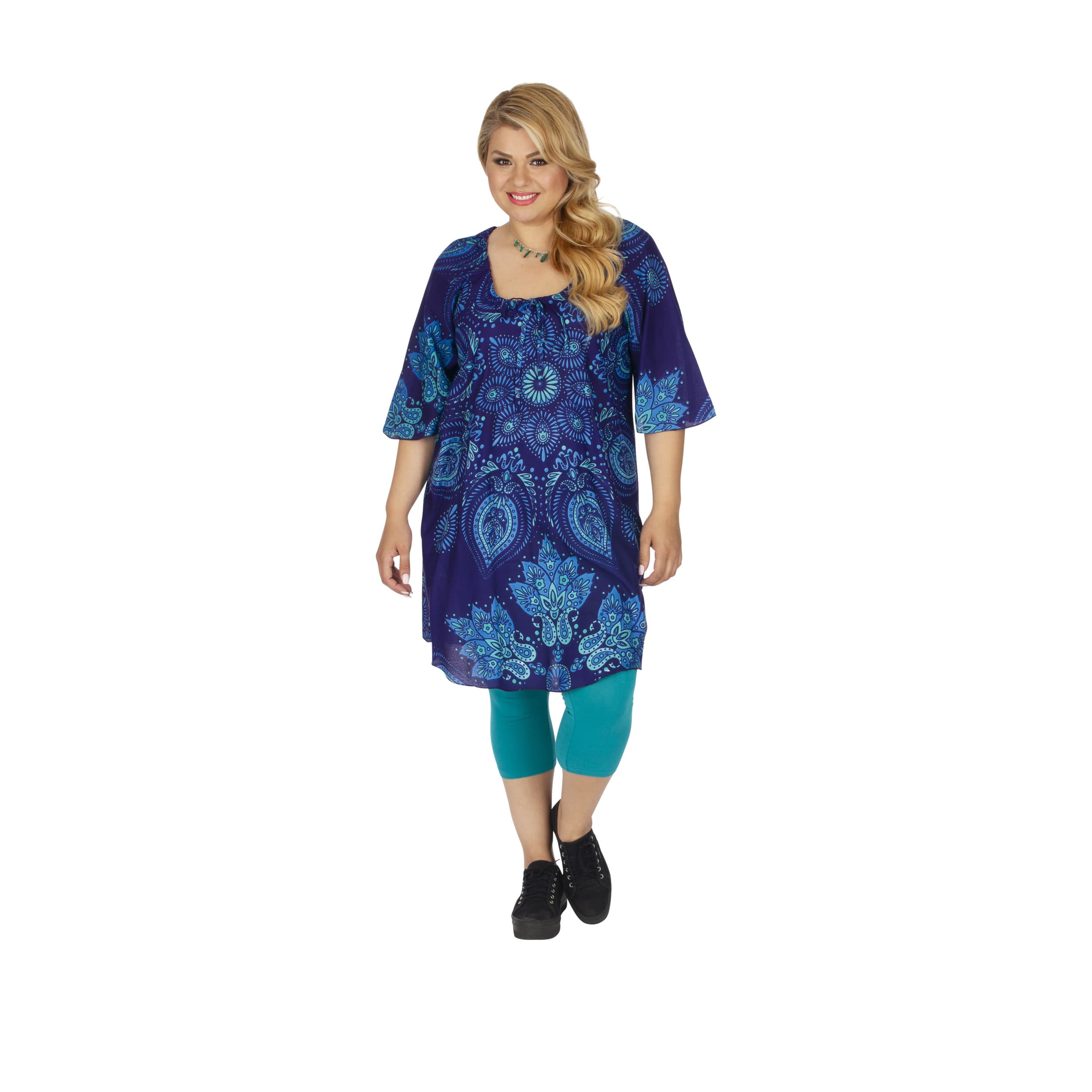 Tunique été Kavaja - 100% rayonne - bleu - Akoustik Online