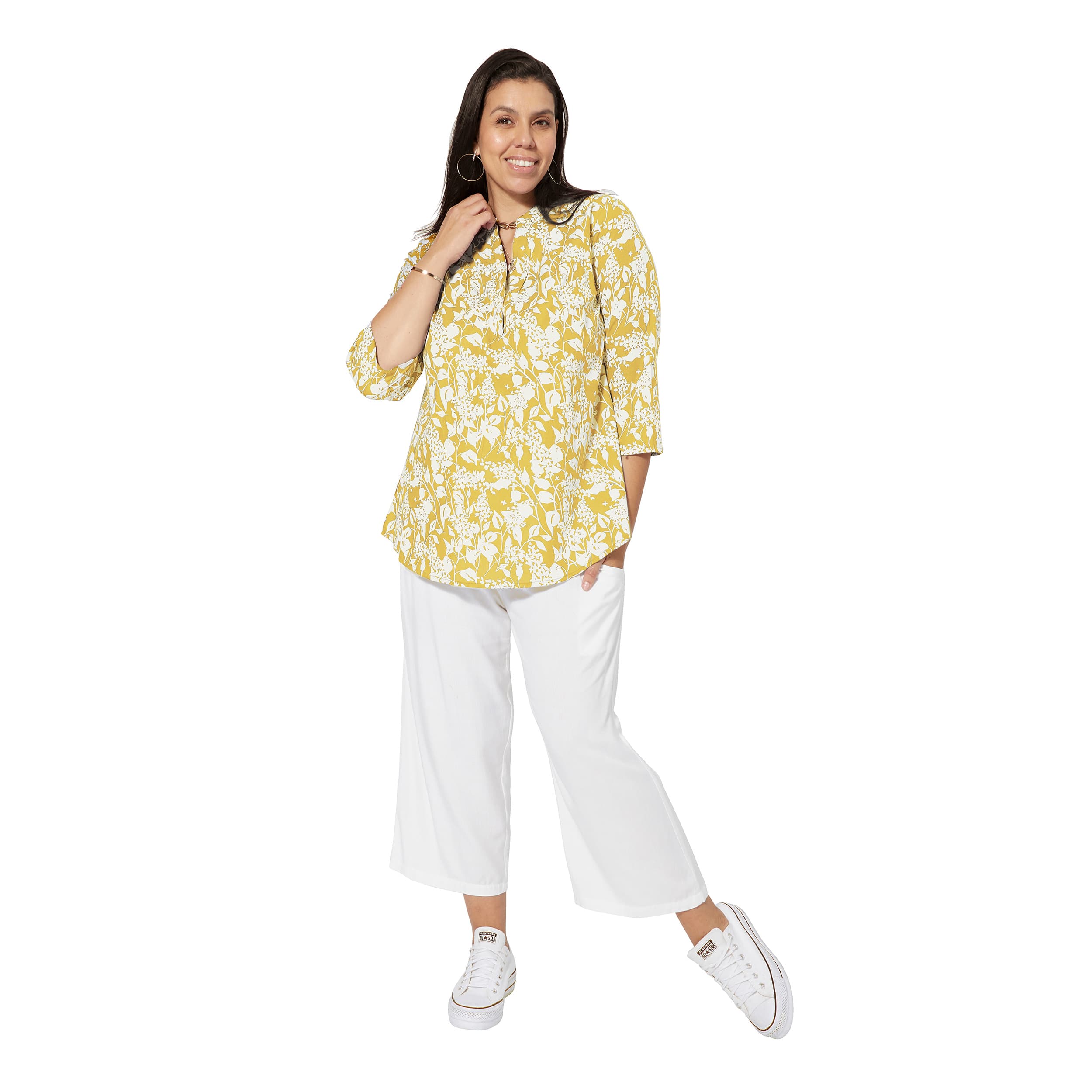 Tunique été manches 3/4 Abiah - 100% coton - Akoustik Online