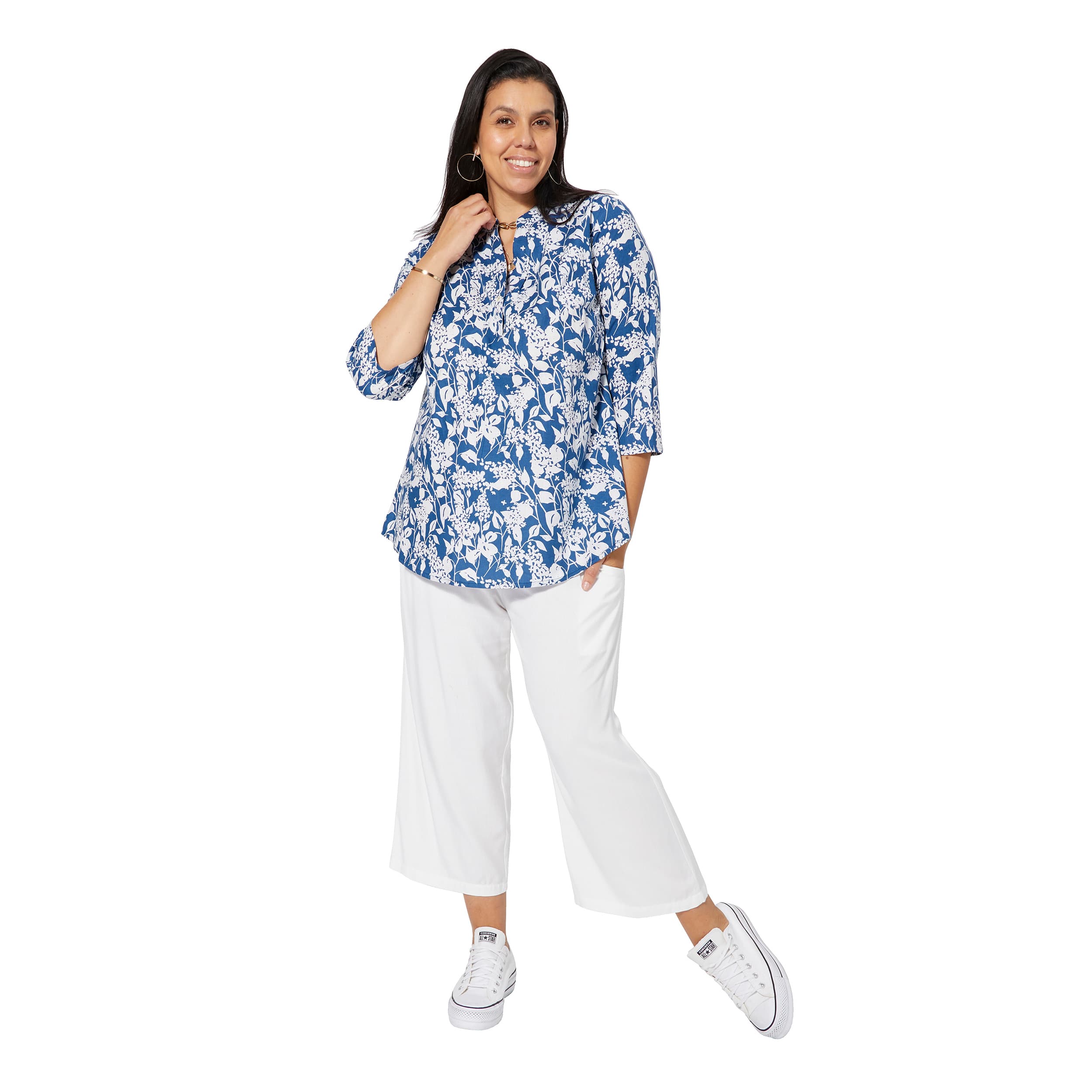 Tunique été manches 3/4 Akemi - 100% coton - Akoustik Online