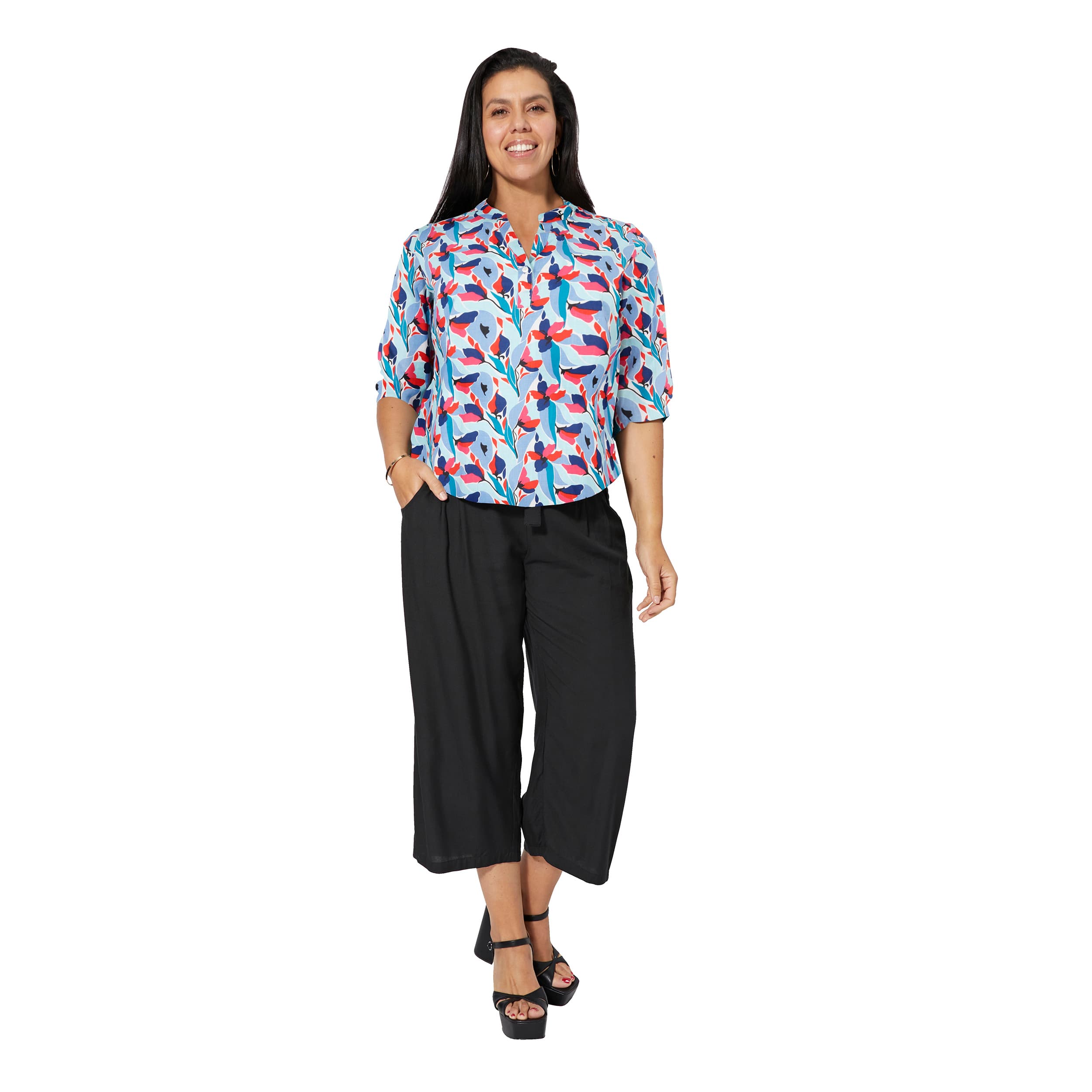 Tunique été manches 3/4 Abidemi - 100% coton - Akoustik Online