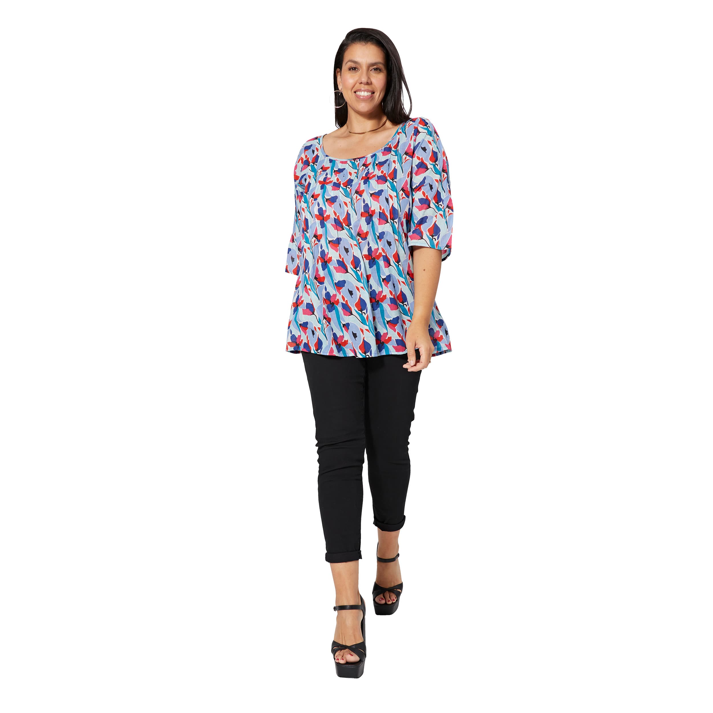 Tunique été manches 3/4 Gia - 100% coton - Akoustik Online