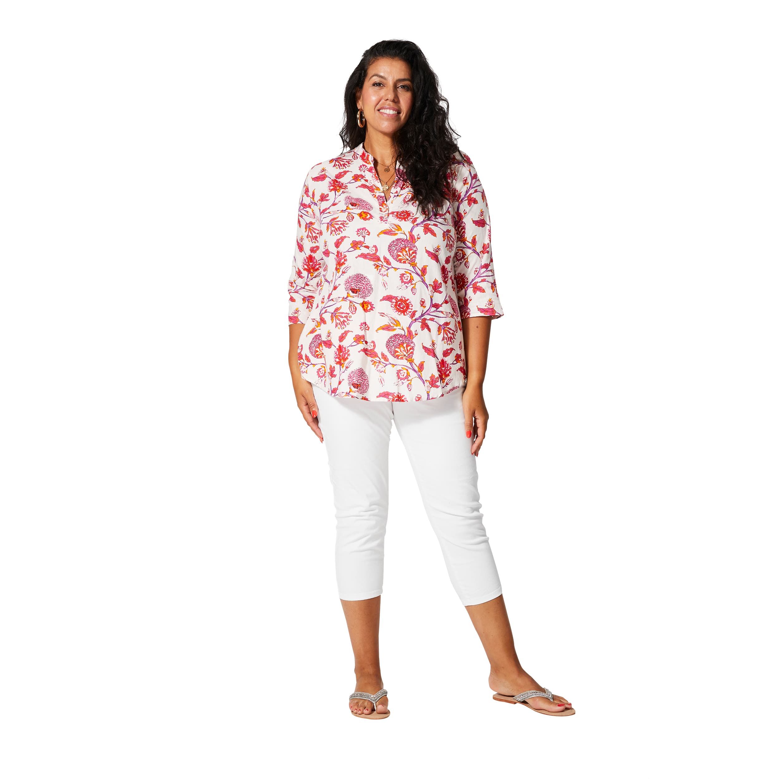 Tunique été manches 3/4 Kaety - 100% coton - Akoustik Online
