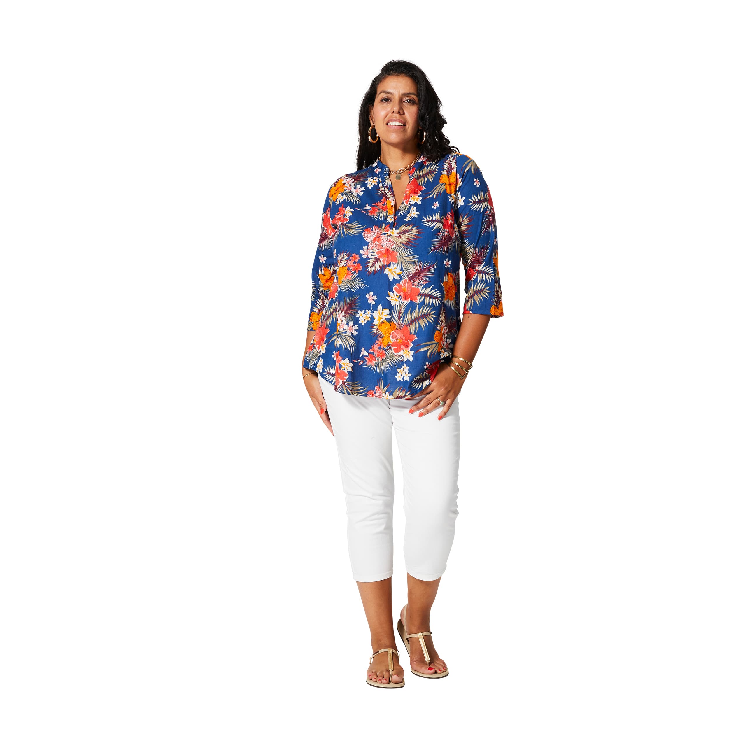 Tunique été manches 3/4 Patricia - 100% coton - Akoustik Online