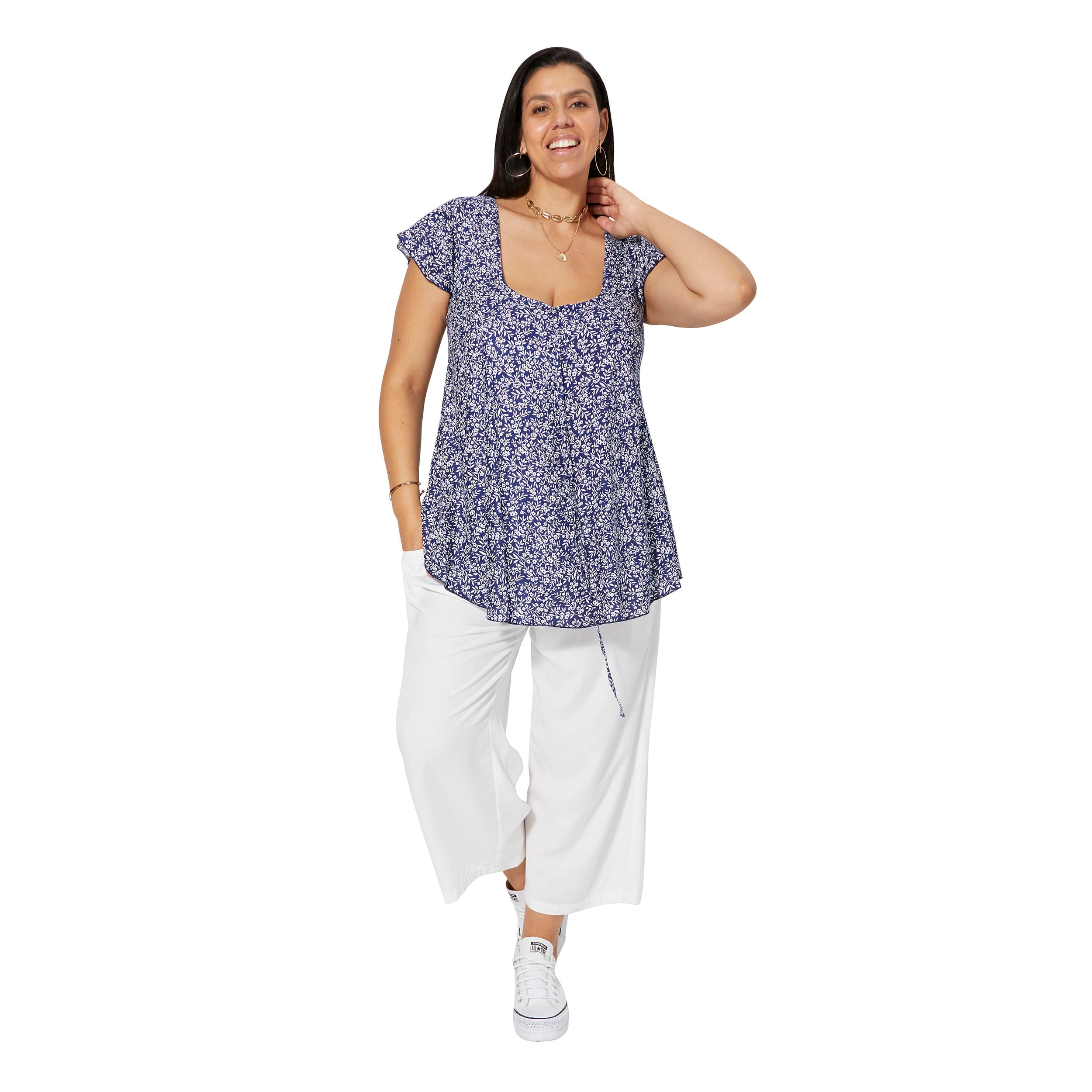 Tunique été manches courtes Lorrie - 100% viscose - Akoustik Online