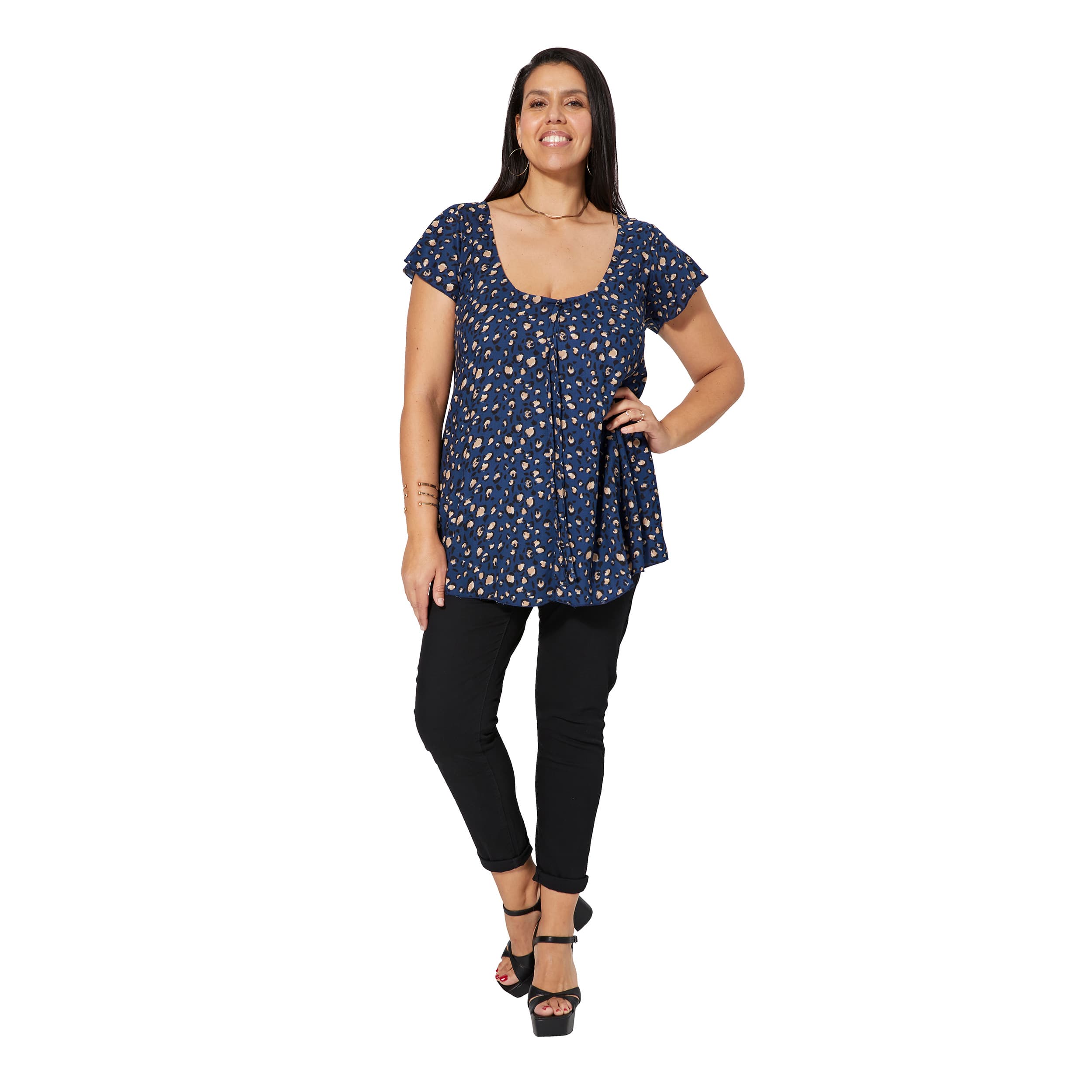 Tunique été manches courtes Mabelle - 100% viscose - Akoustik Online